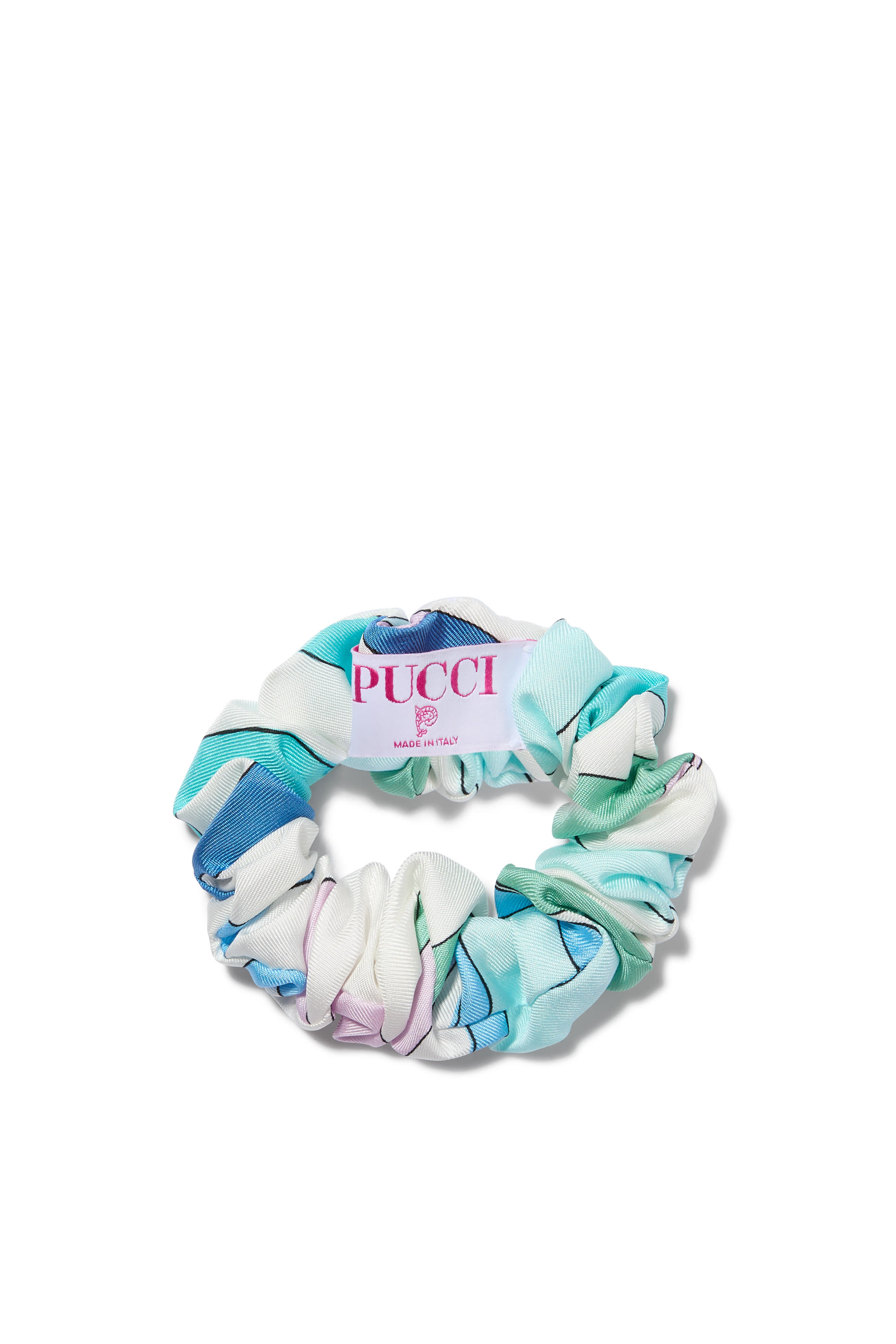 Iride-Print Silk Hair Tie 