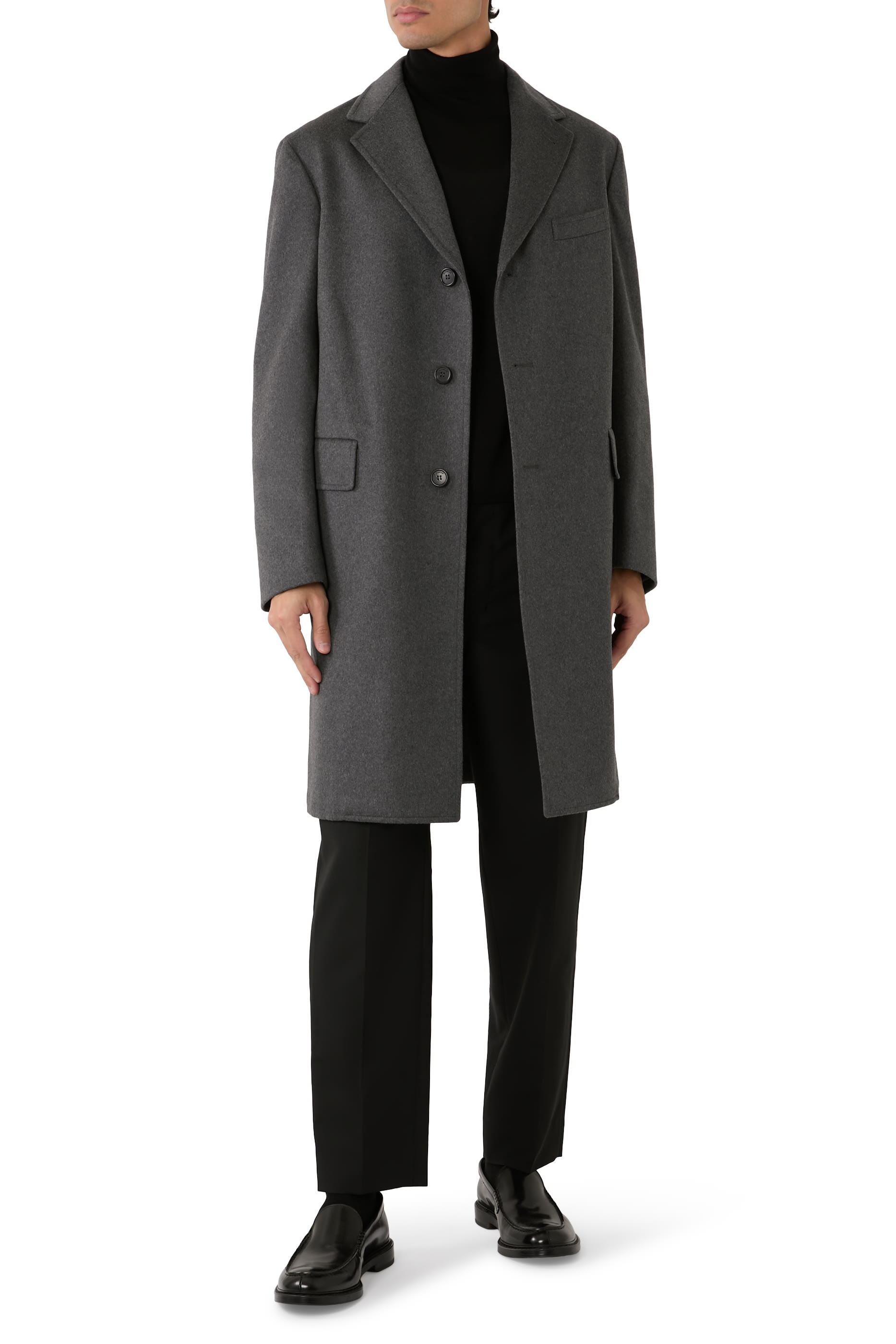  Regular Fit Wool & Cashmere Coat 