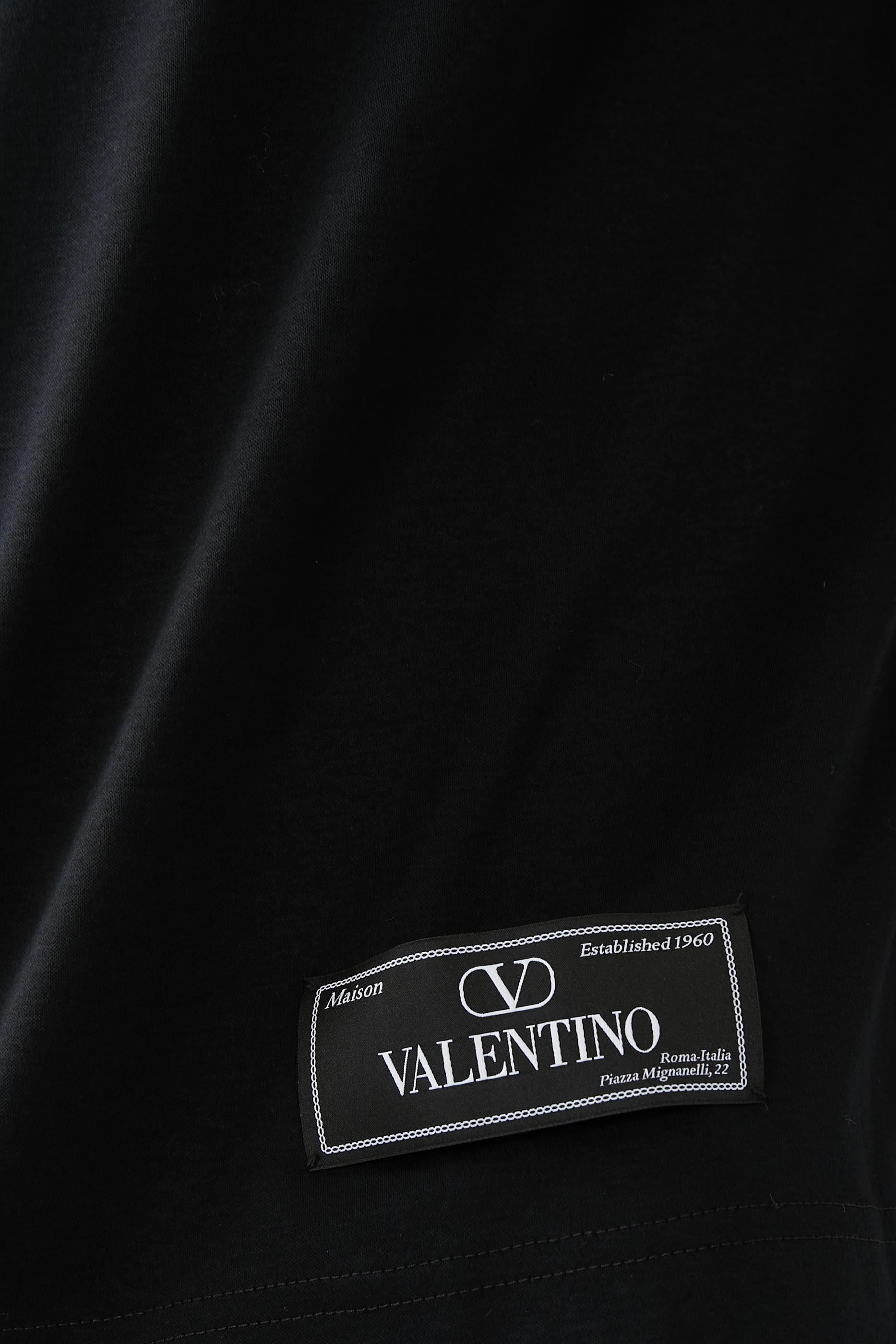 Maison Valentino Label Cotton T-shirt