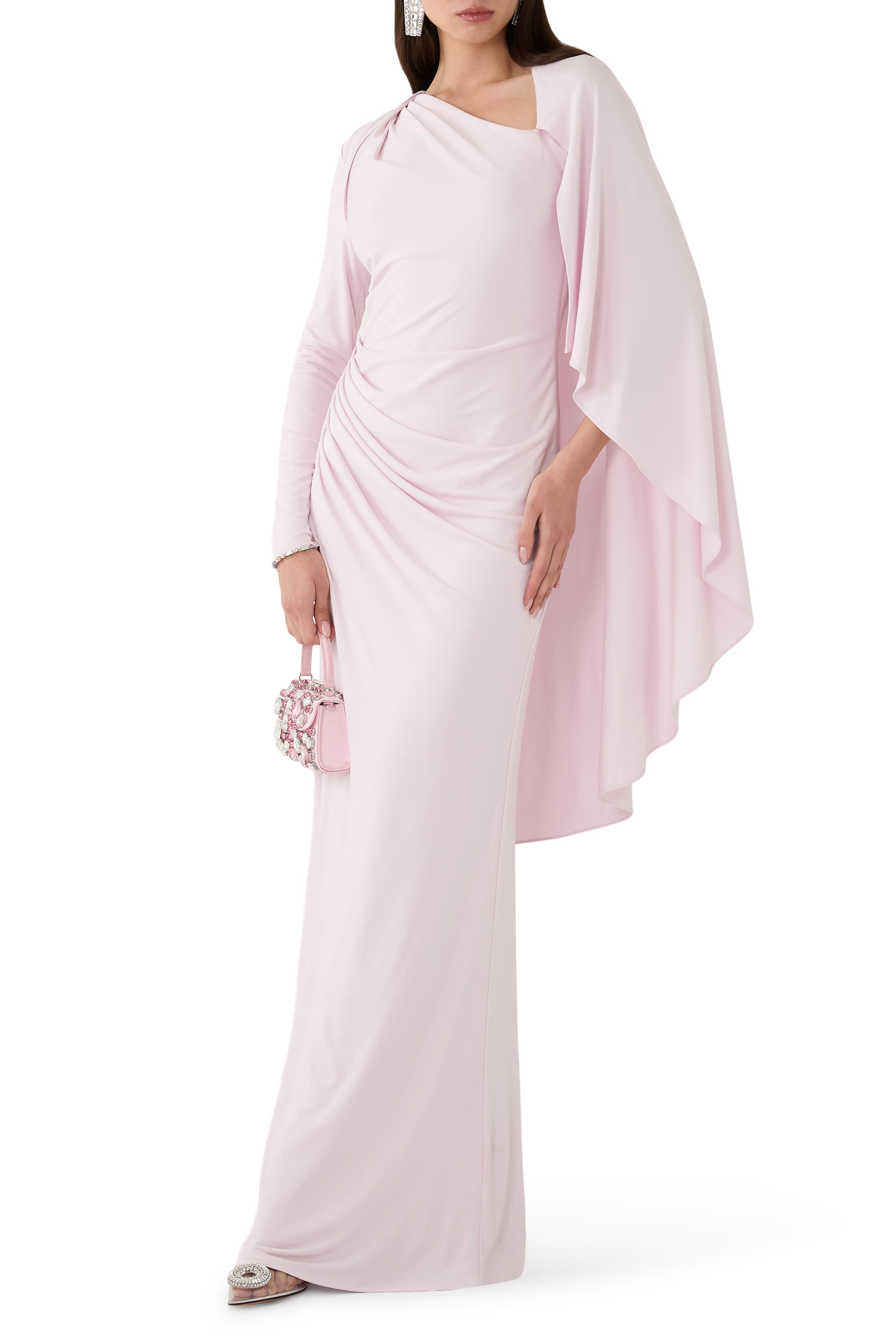 Jersey Drape Maxi Dress 