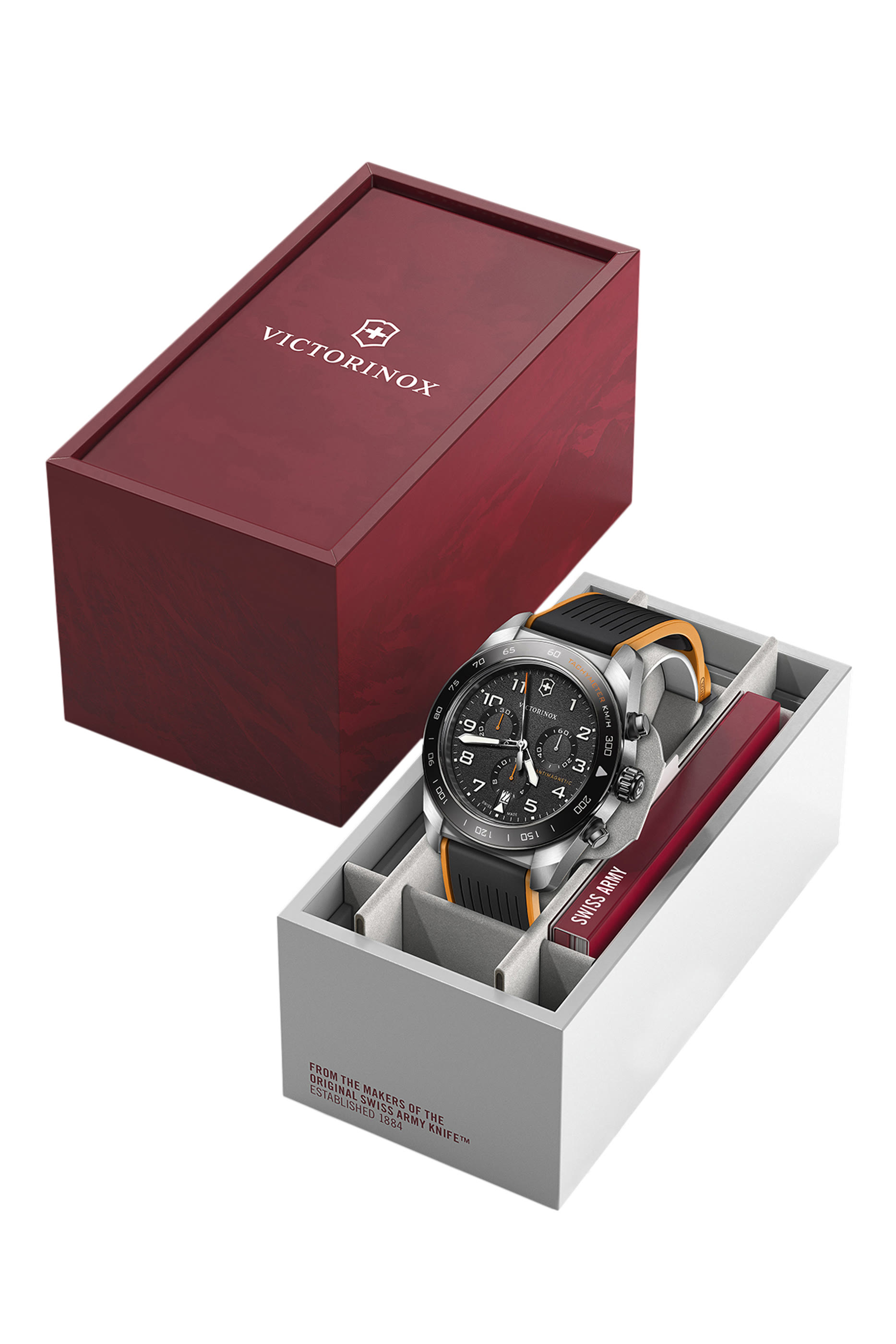 Swiss Army Chronograph Watch, Stainless Steel & Rubber