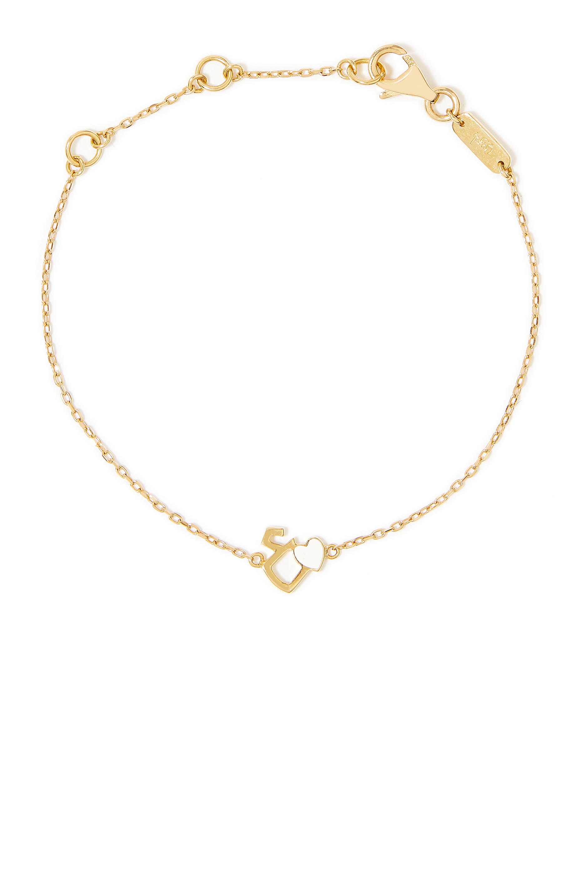 Kids Tiny Bling Bracelet, 18k Yellow Gold & Enamel