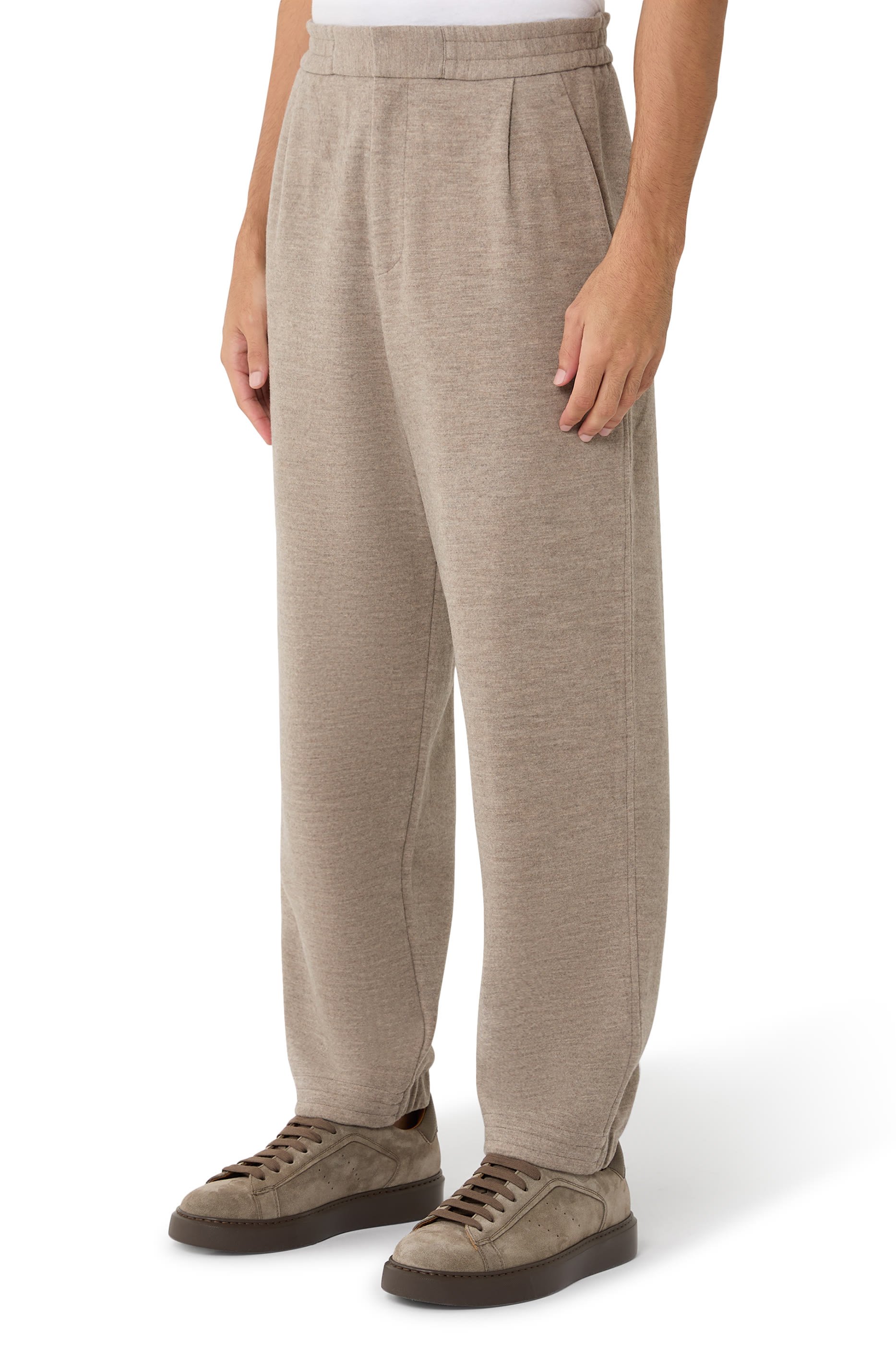 Virgin Wool Jersey Joggers