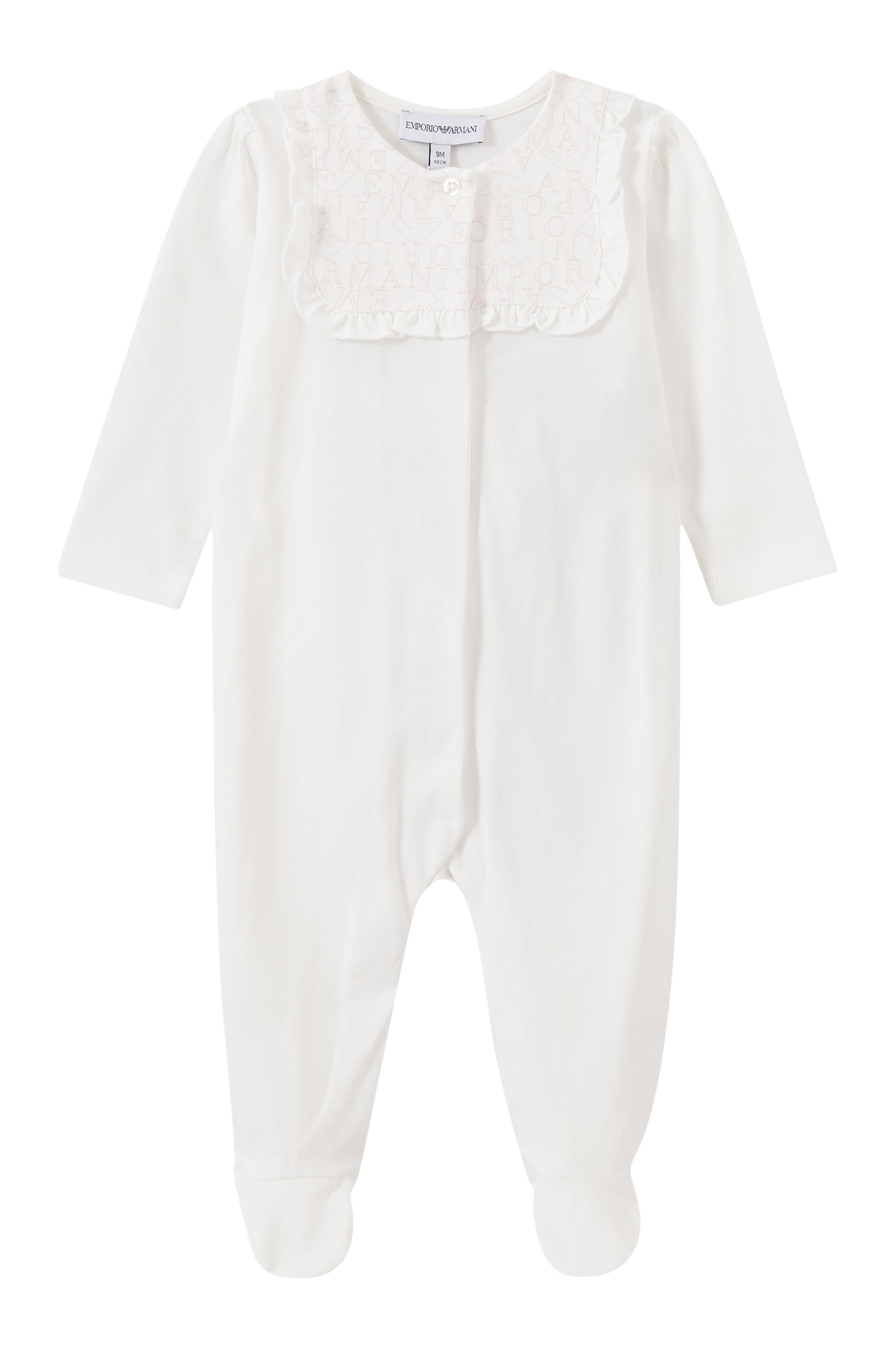 Baby Macro EA Logo Ruffle Detail Jumpsuit