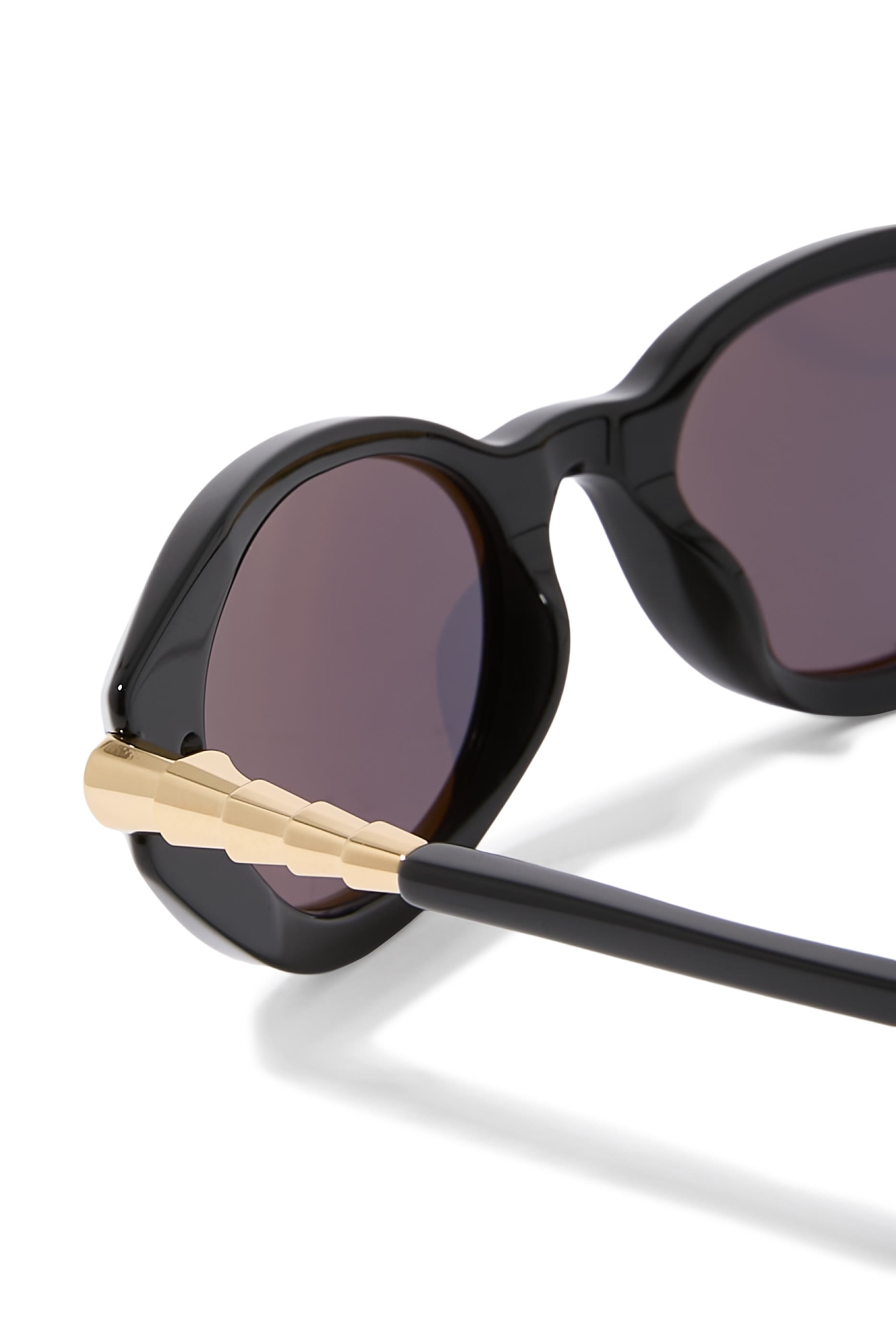 Serpenti Viper Oval Acetate Sunglasses