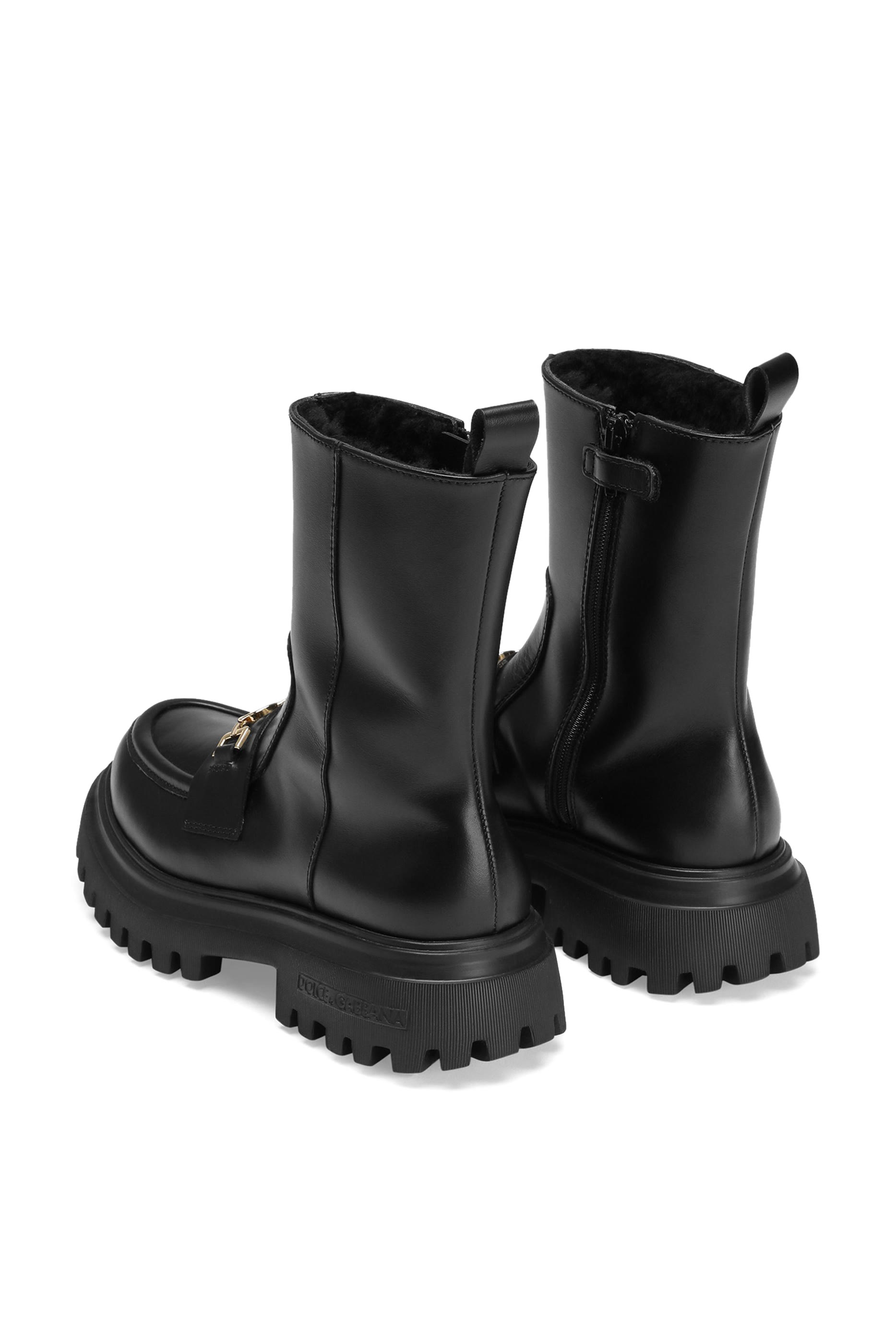 Kids Nappa Calfskin Ankle Boots
