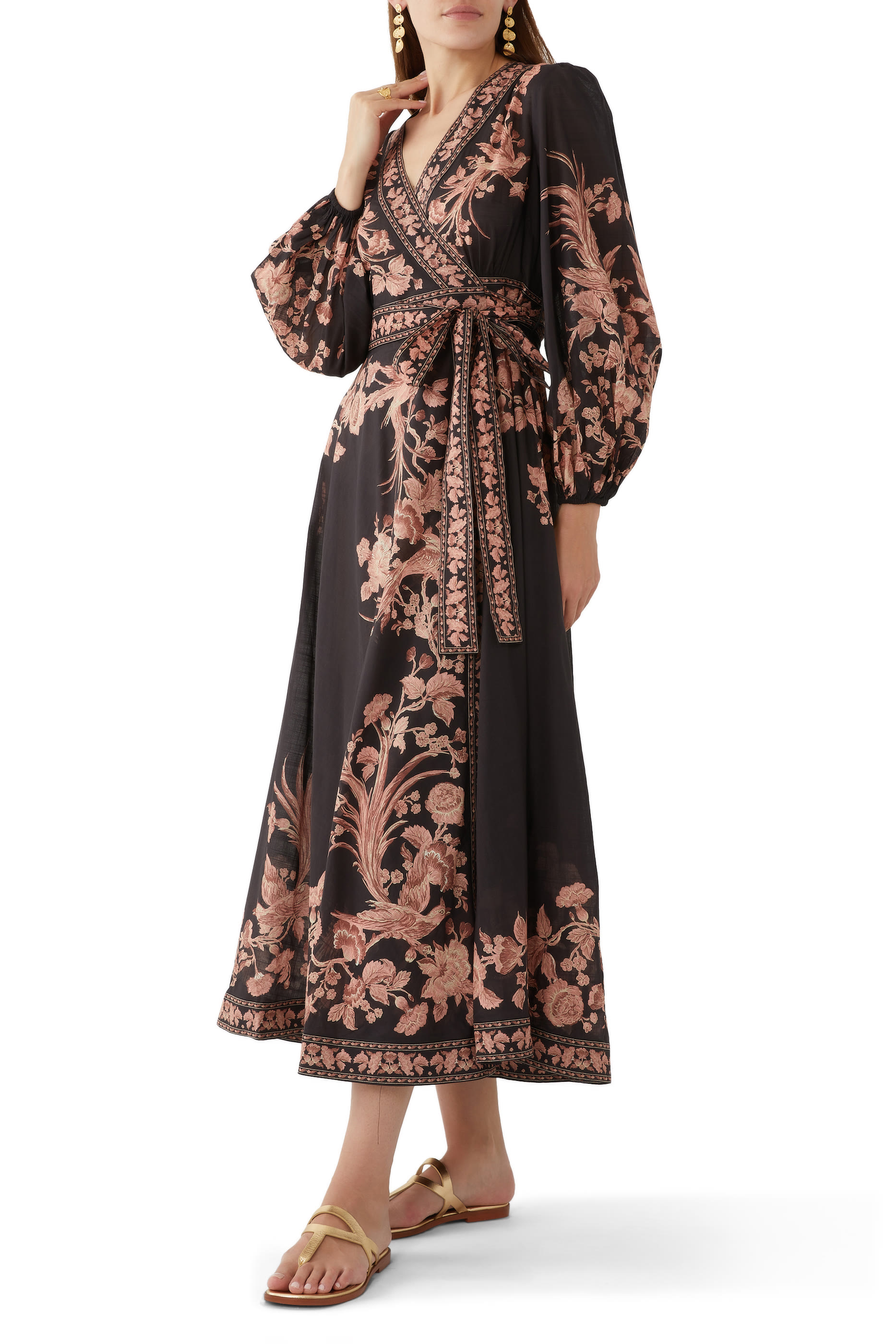 	Waverly Wrap Midi Dress
