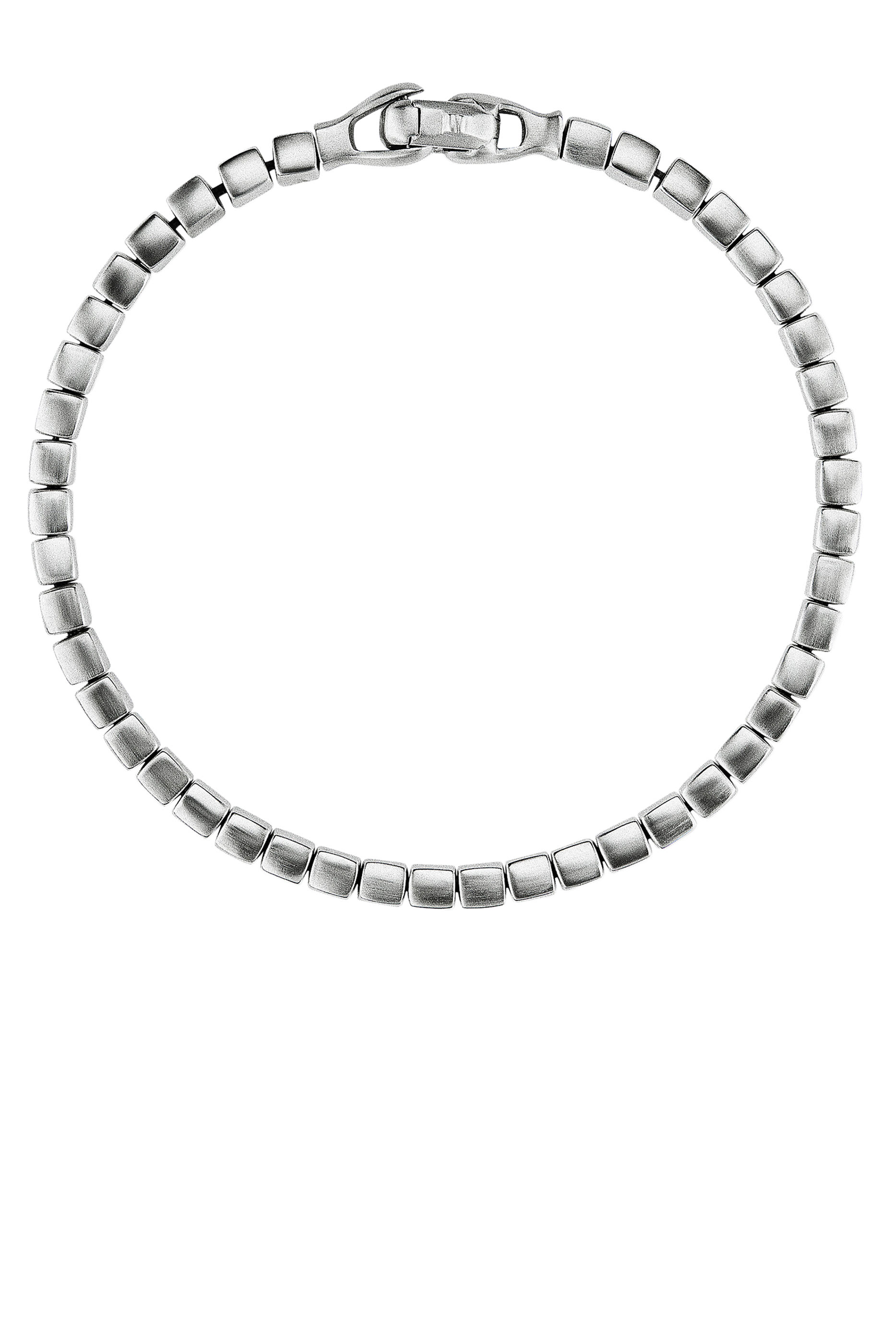 Spiritual Beads Cushion Bracelet, Sterling Silver