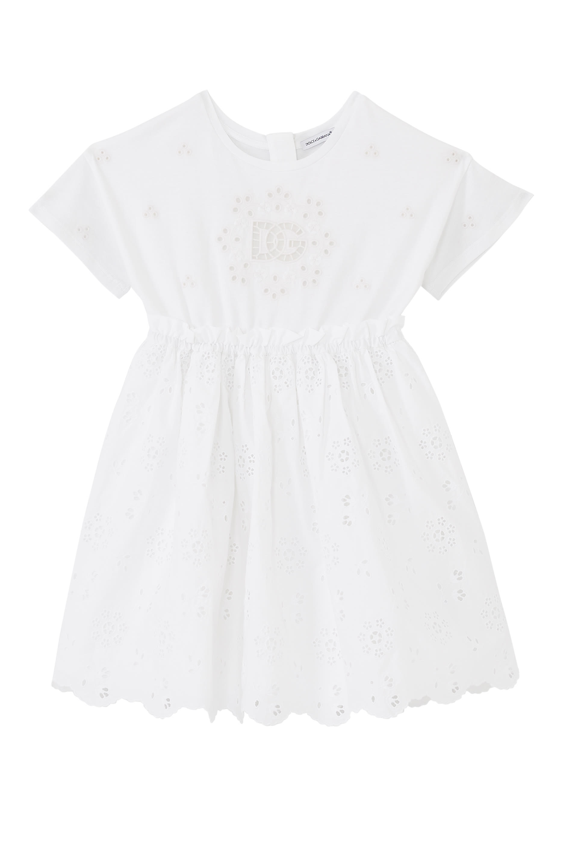 Kids Embroidery Poplin Midi Dress