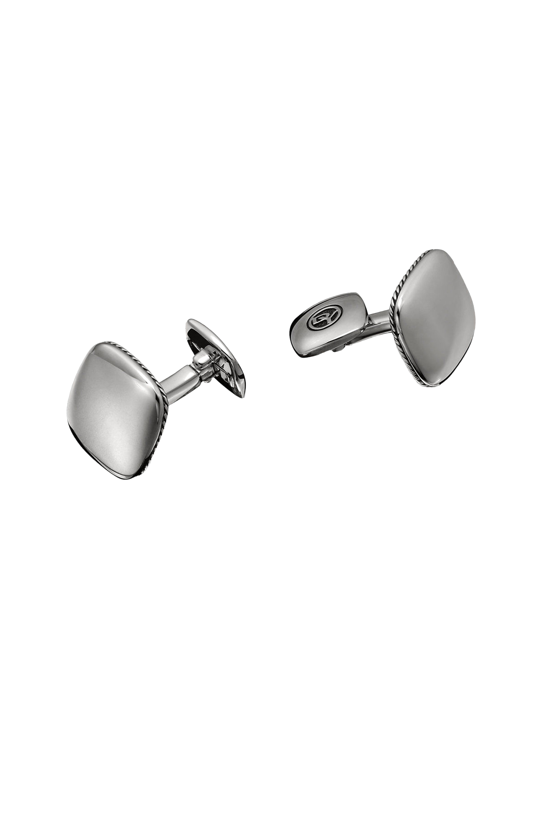 Streamline&reg; Cushion Cufflinks, Sterling Silver & Onyx