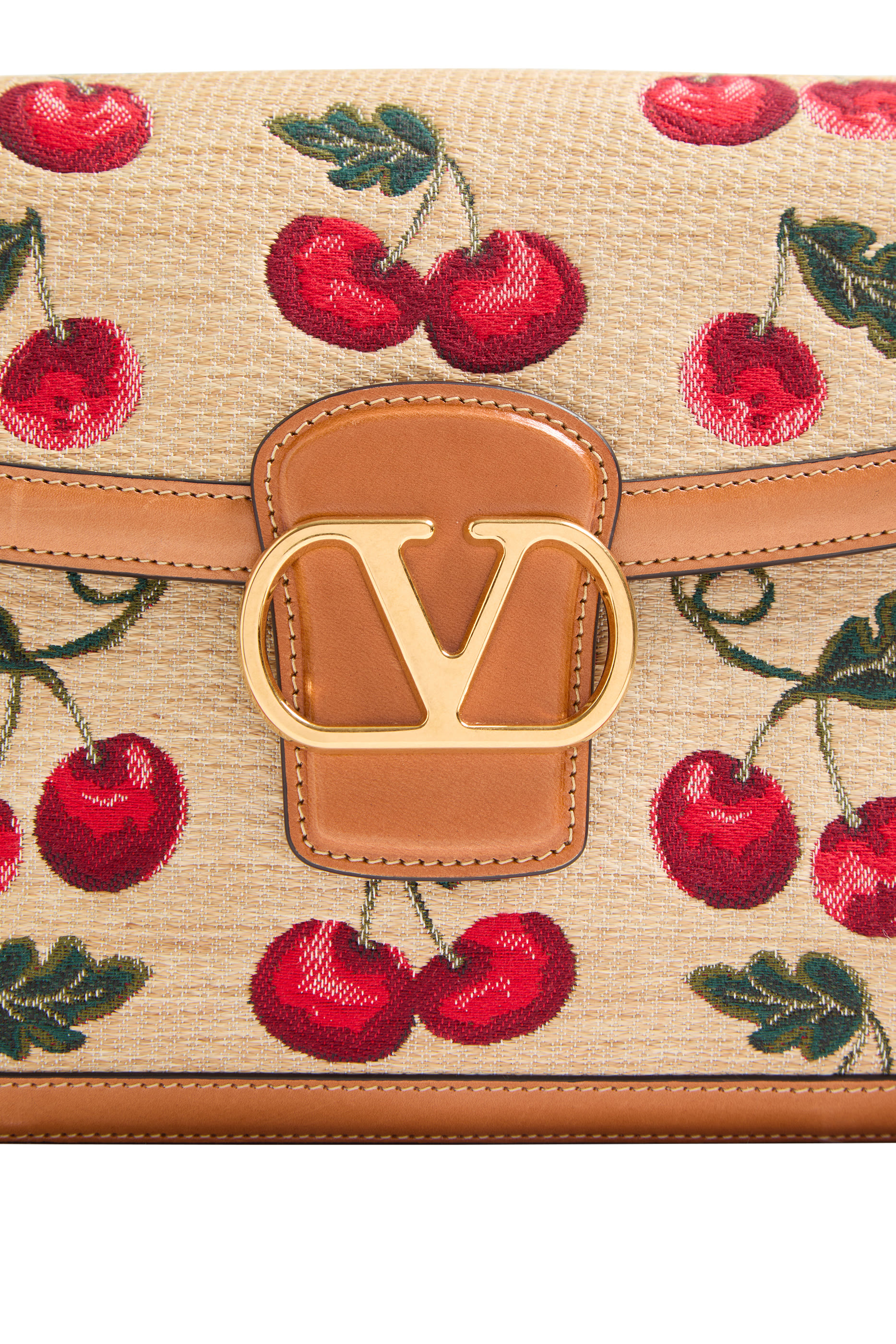 9to5 Shoulder Bag in Synthetic Jacquard Raffia