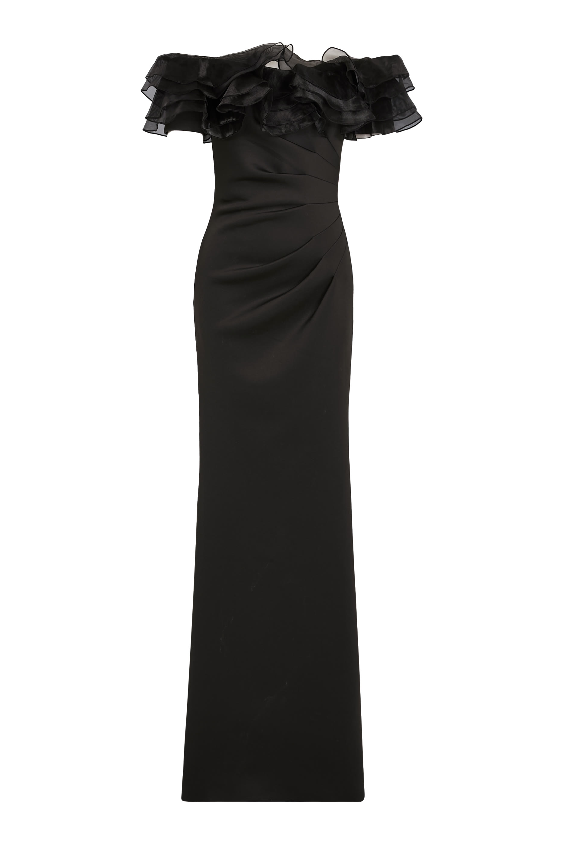 Ruffle Off-Shoulder Gown