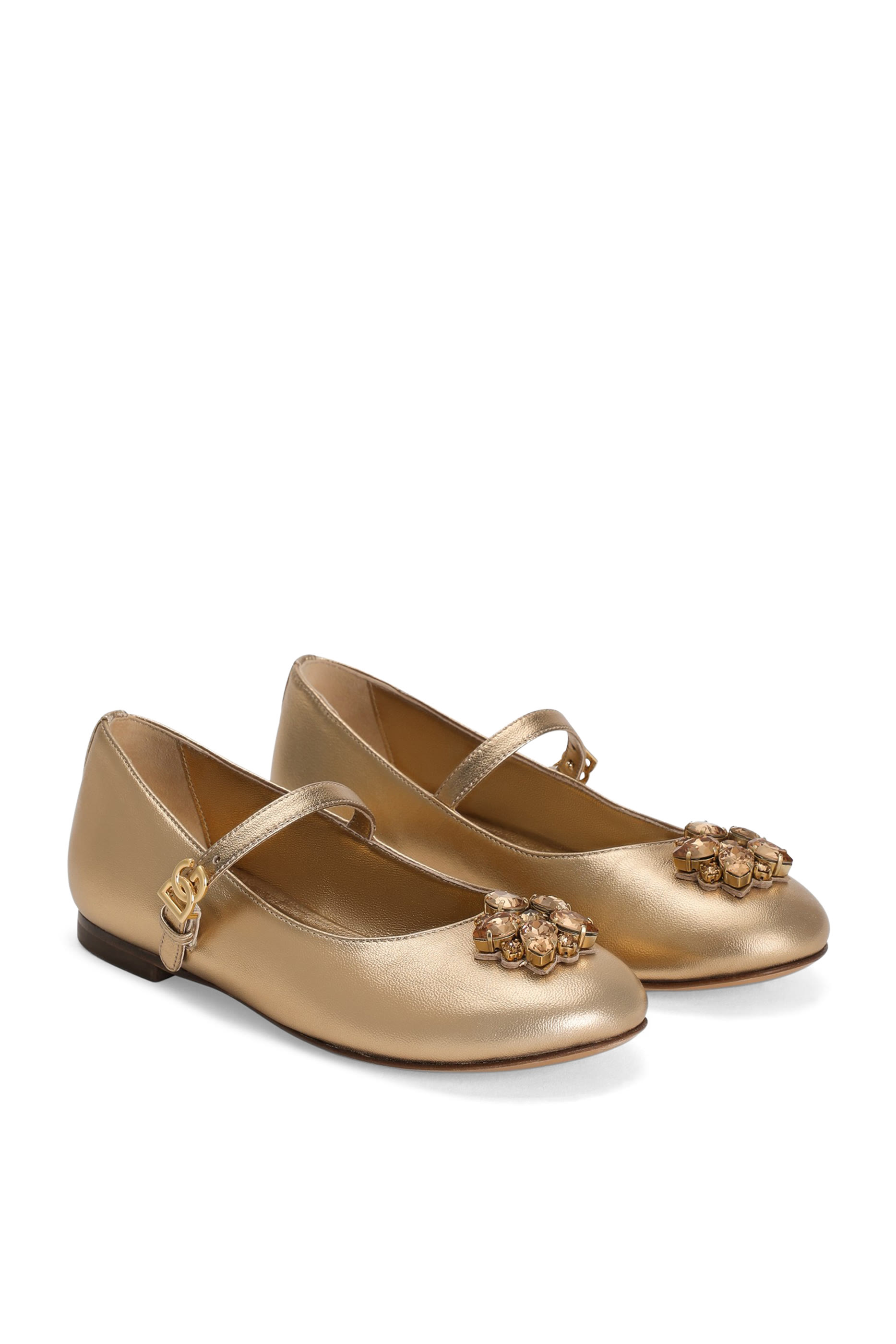 Kids Ballet Flats with Brooches