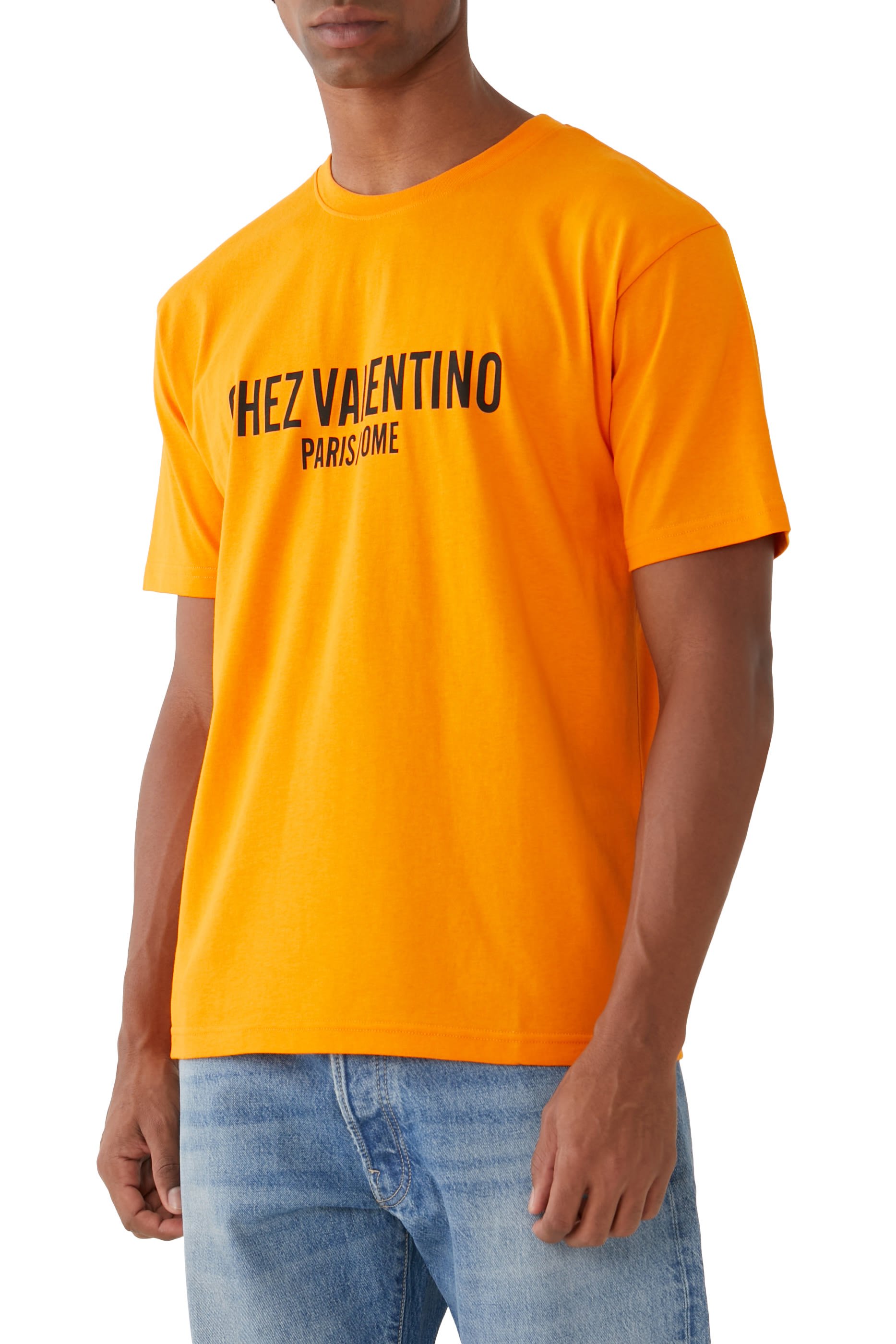 Chez Valentino Print Cotton T-Shirt