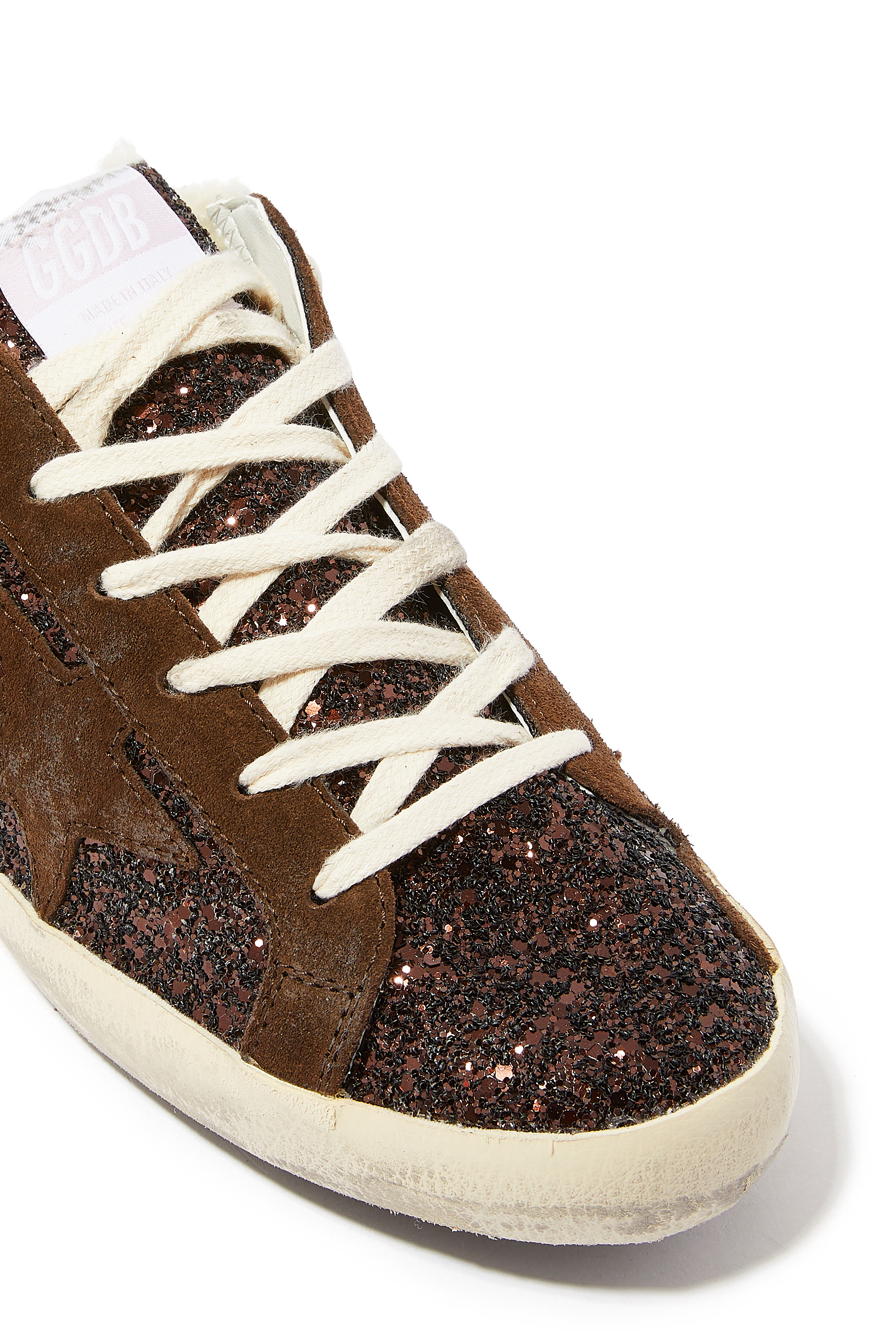Super-Star Sabot Glitter & Suede Sneakers