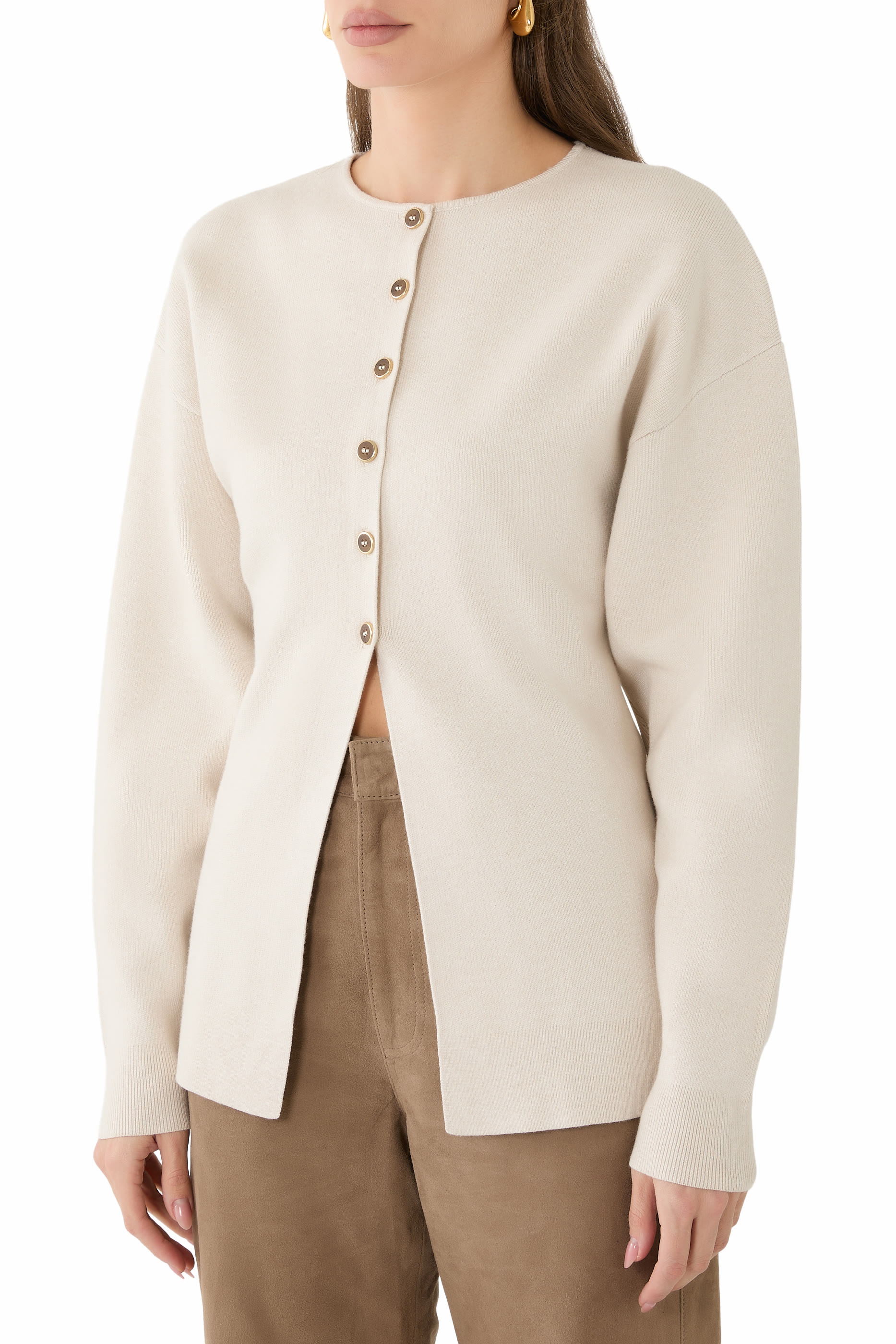 Exaggerated Sleeve Cardigan Sweater 