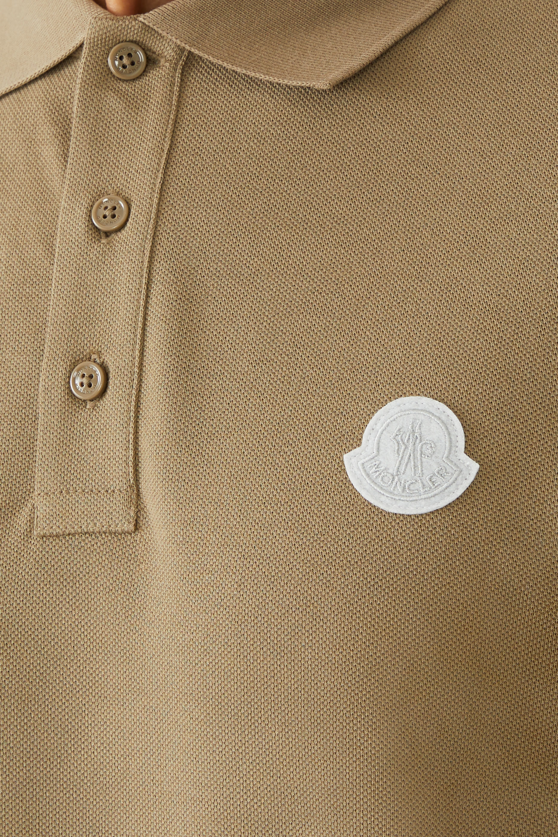 Logo Patch Cotton Piquet Polo Shirt