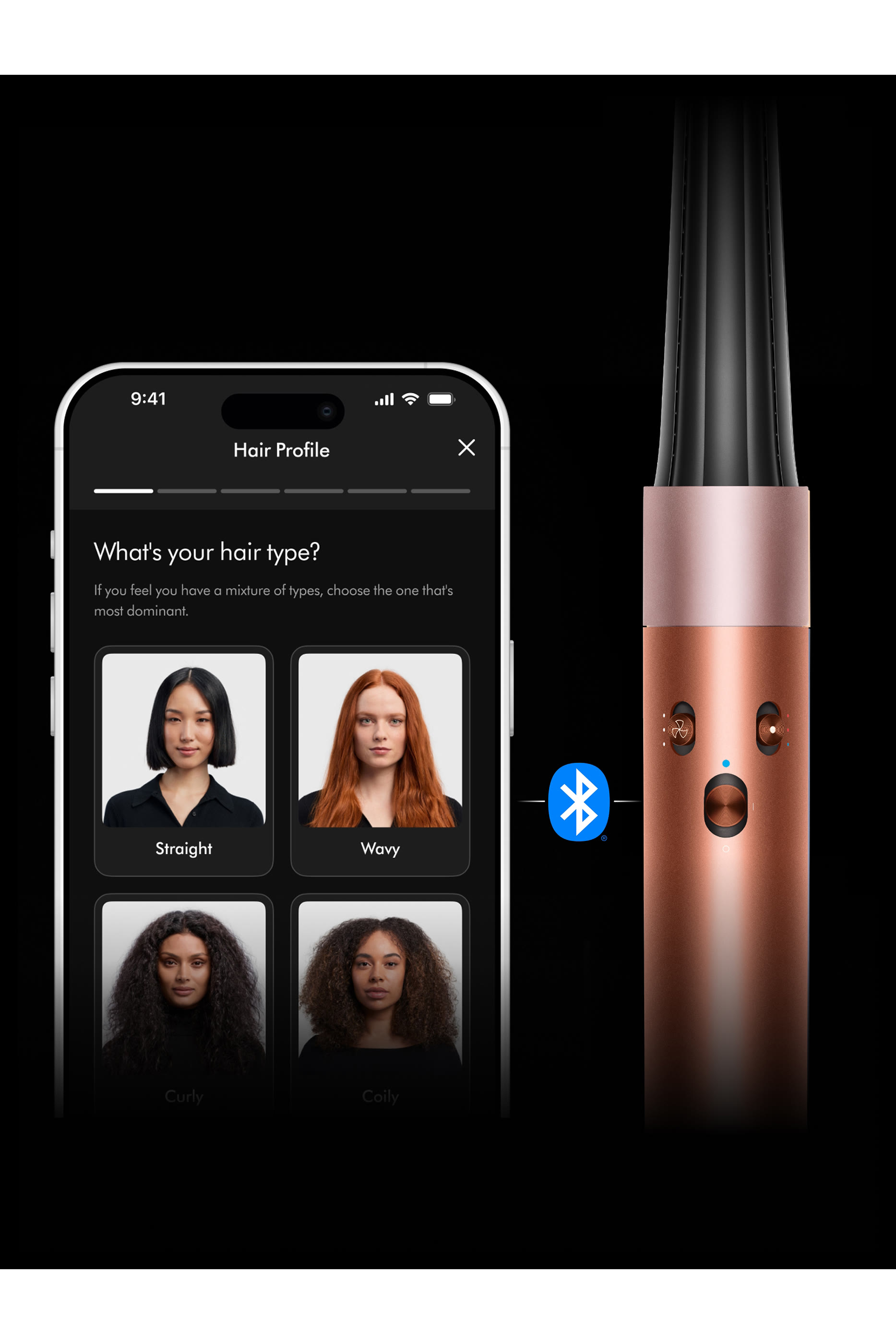 Airwrap i.d.&trade; Multi-styler and Dryer &ndash; Straight+Wavy (Amber Silk)