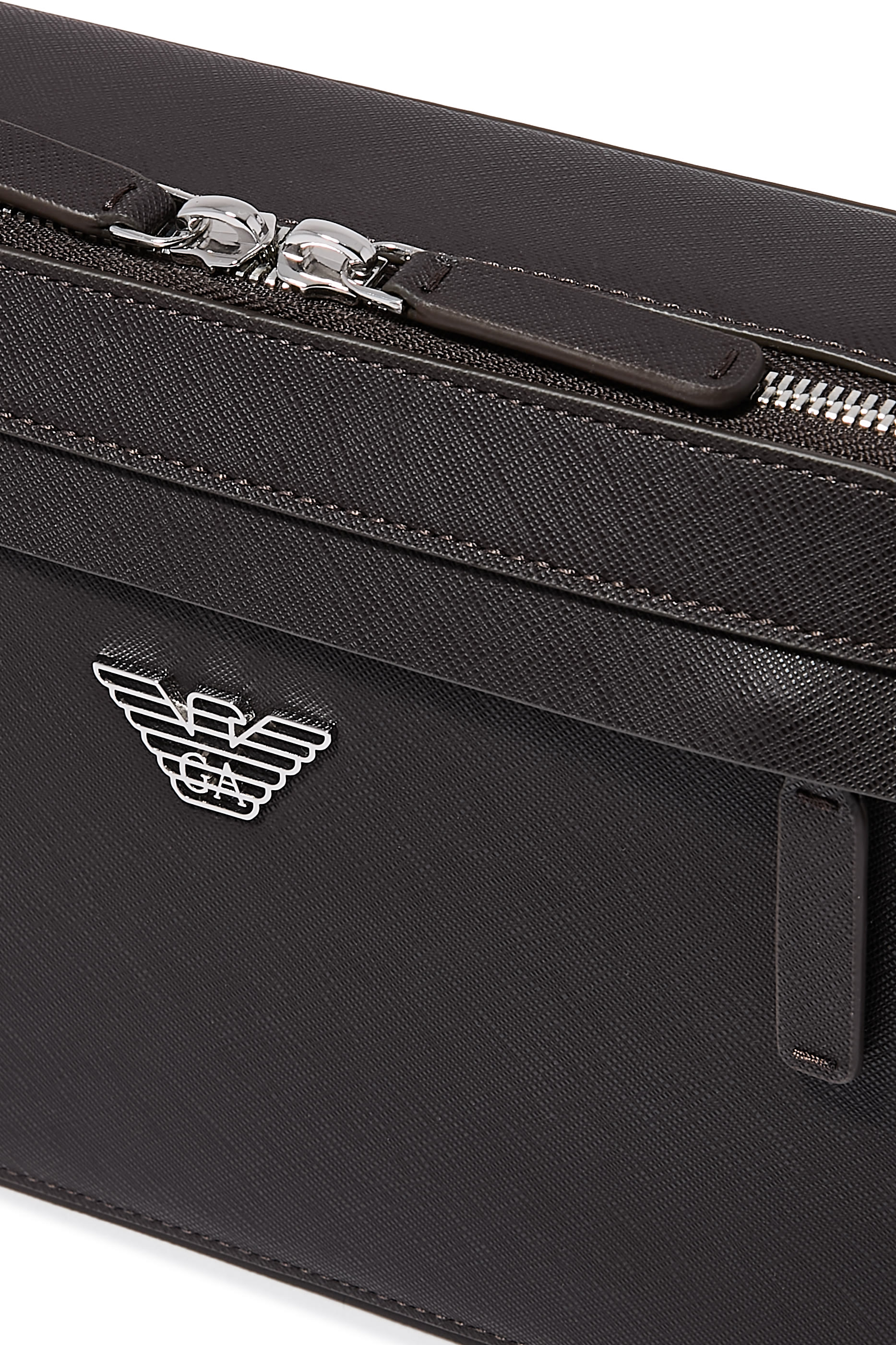 ASV Regenerated Saffiano Leather Mini Camera Bag with Eagle Plate