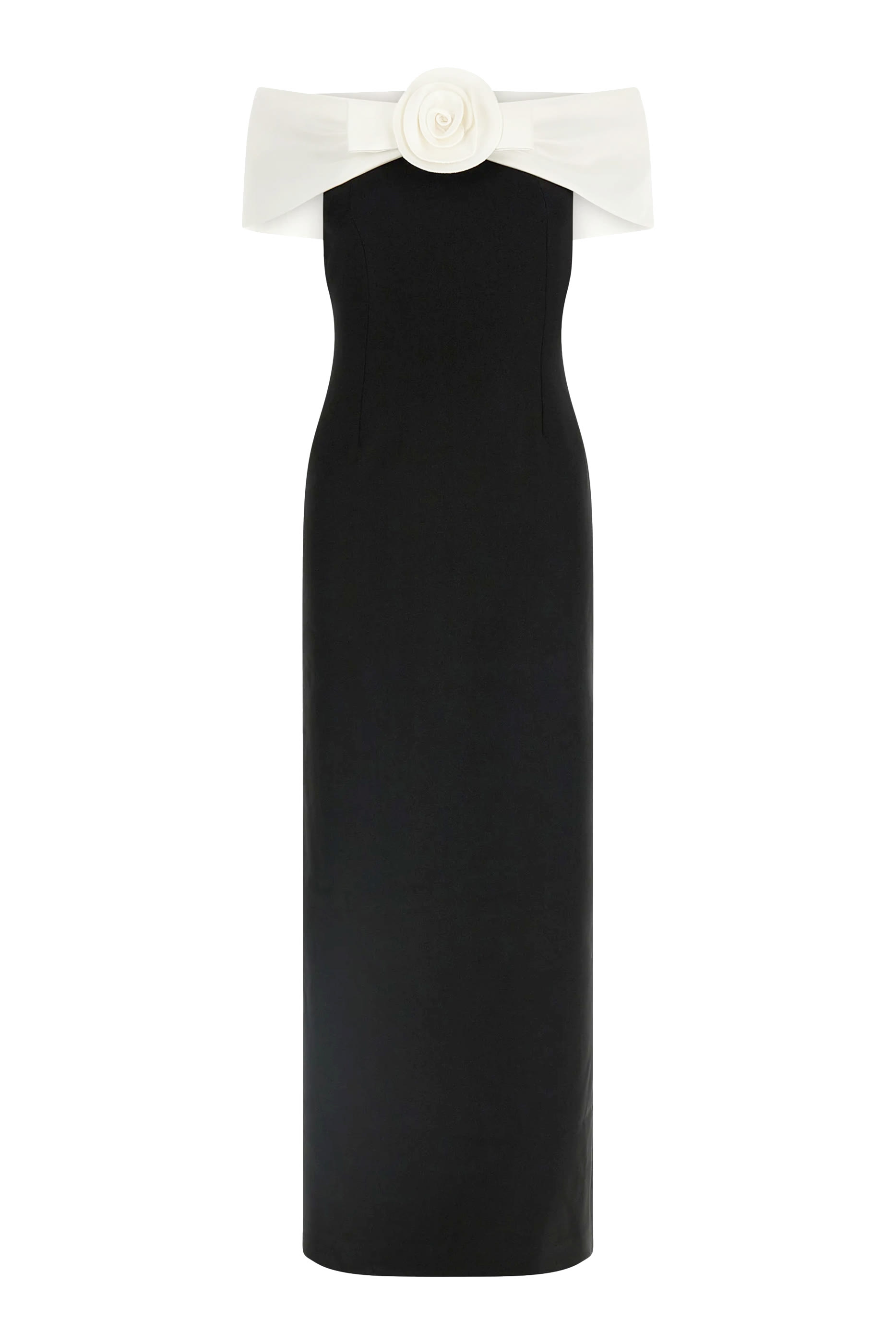 Crepe Flower Maxi Dress