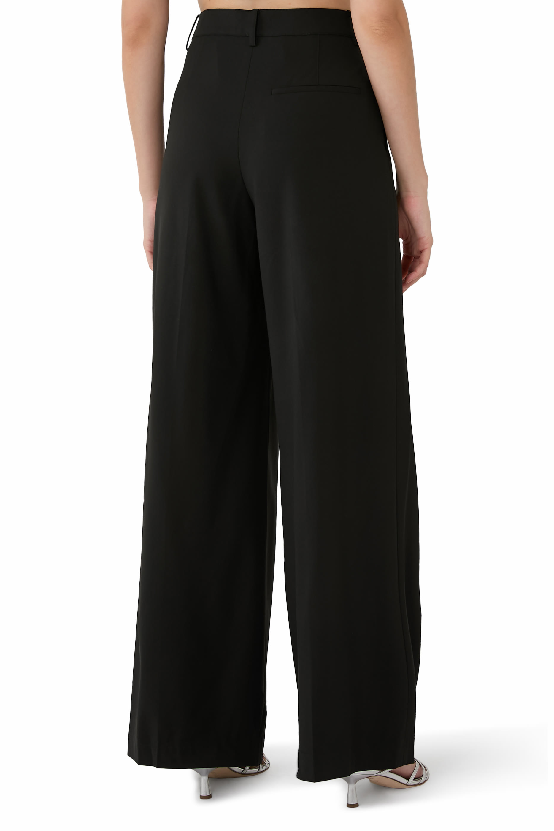 Pleated Wide-Leg Trousers