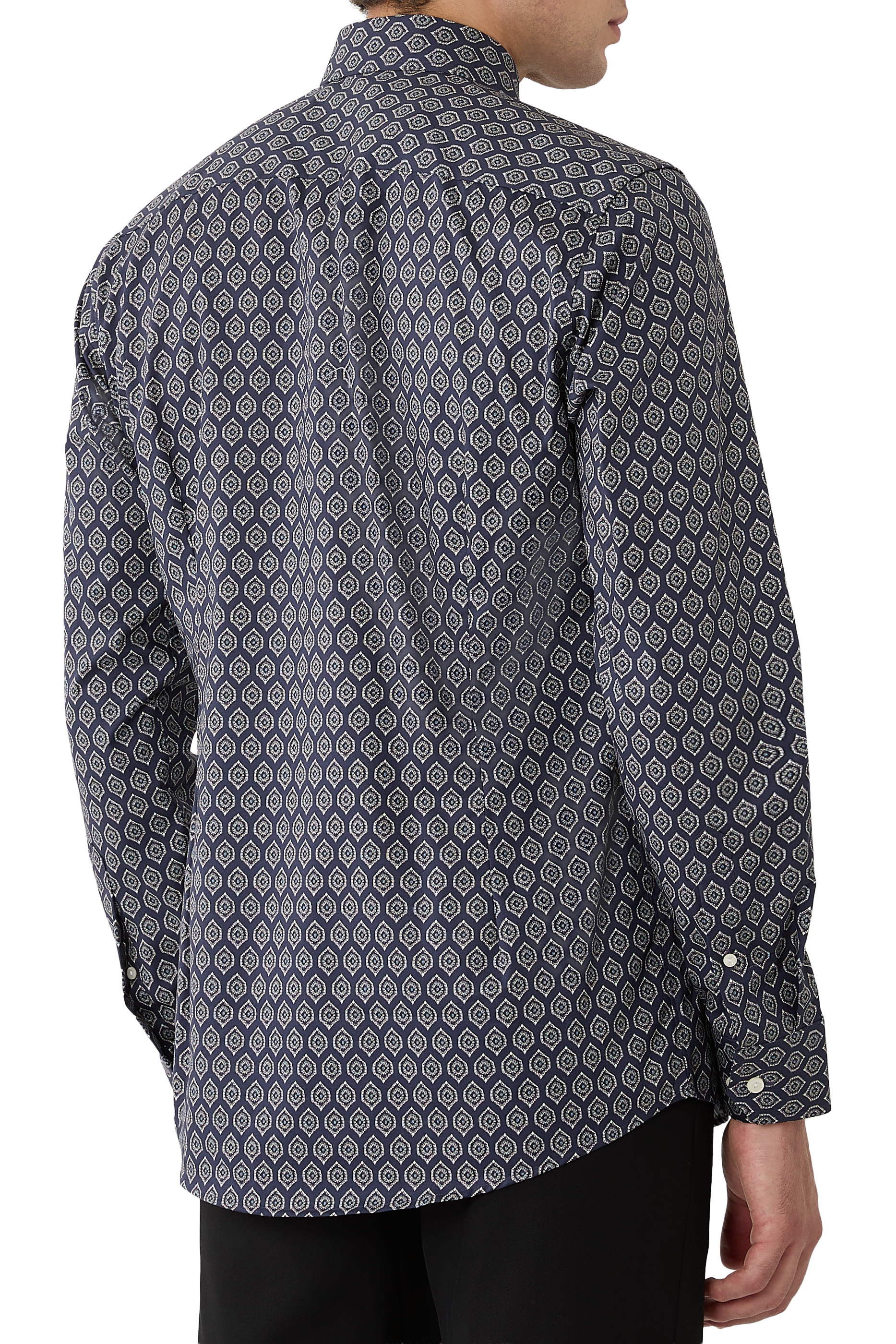  Geometric Print Signature Twill Shirt 