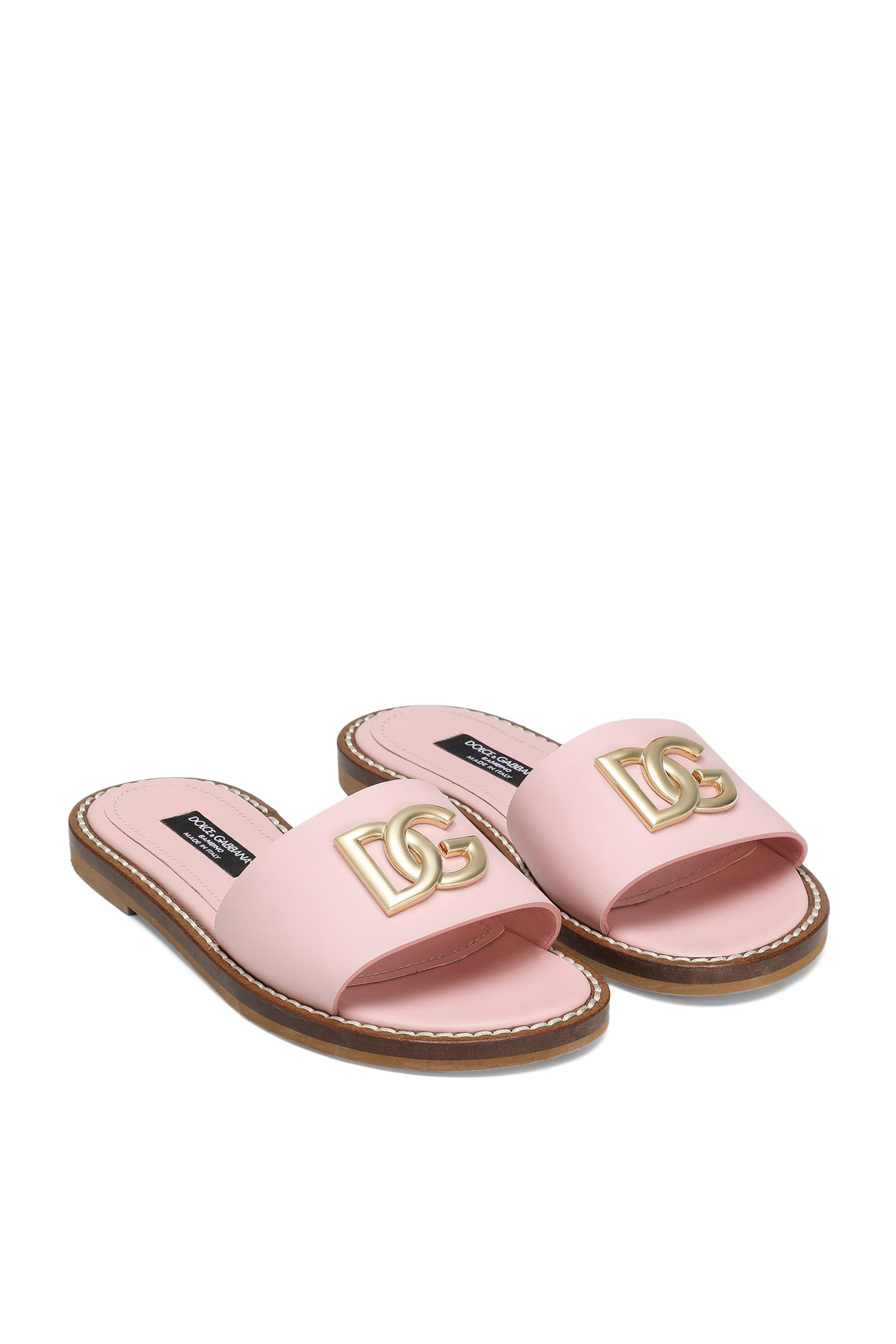 Kids Flat Calfskin Slippers