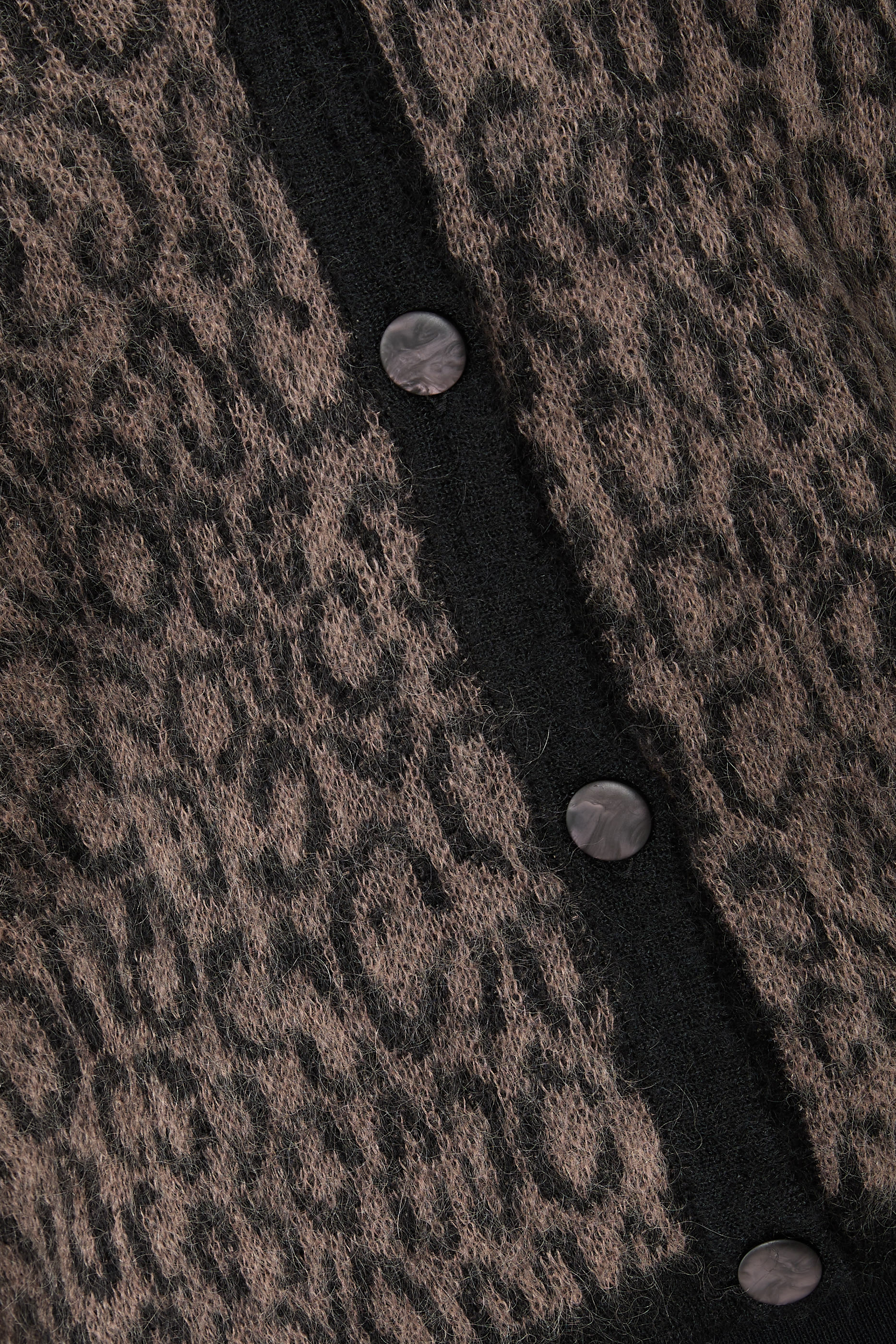 All-Over Pattern V-Neck Cardigan