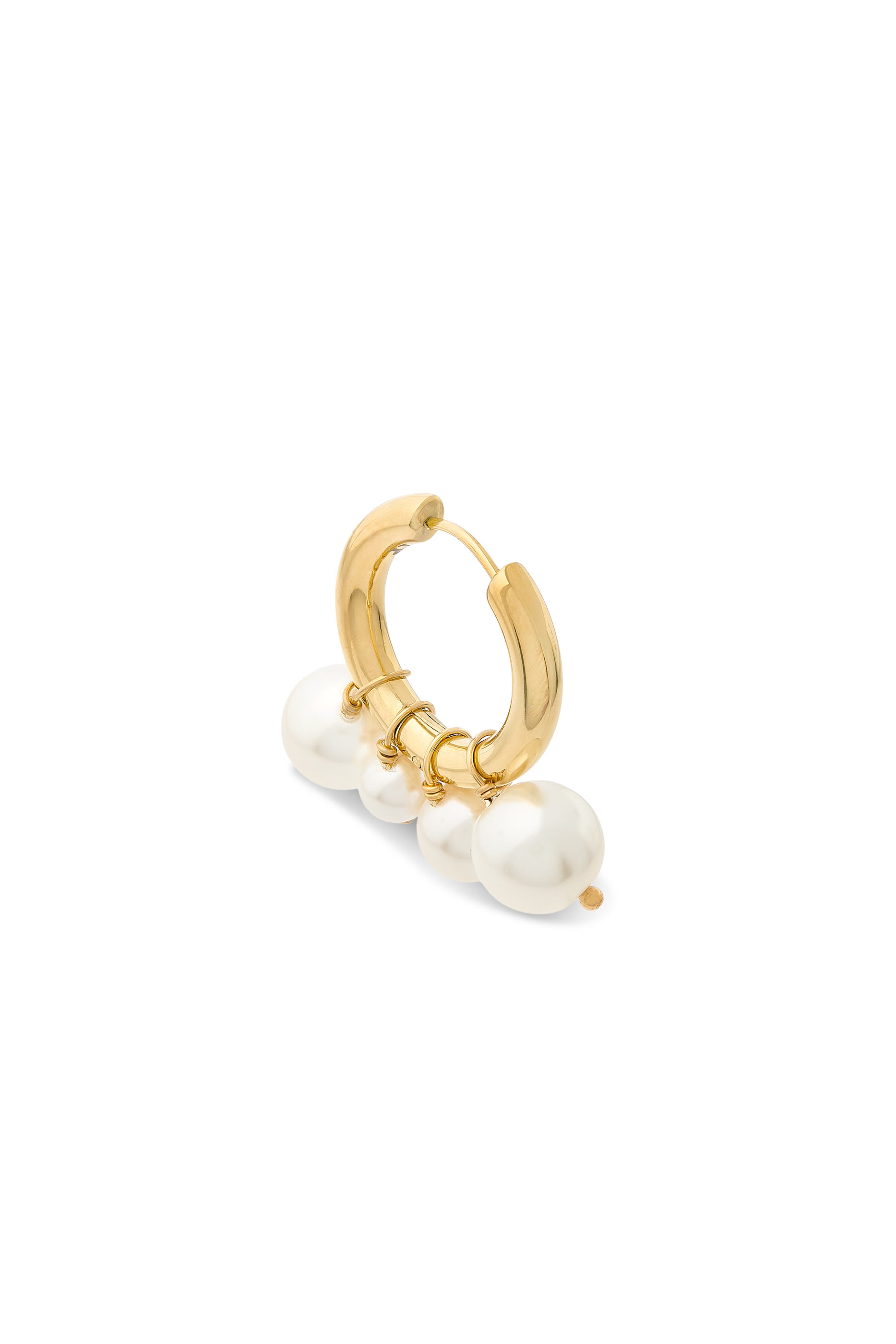 Pearl Earrings, 24K Gold Plated 