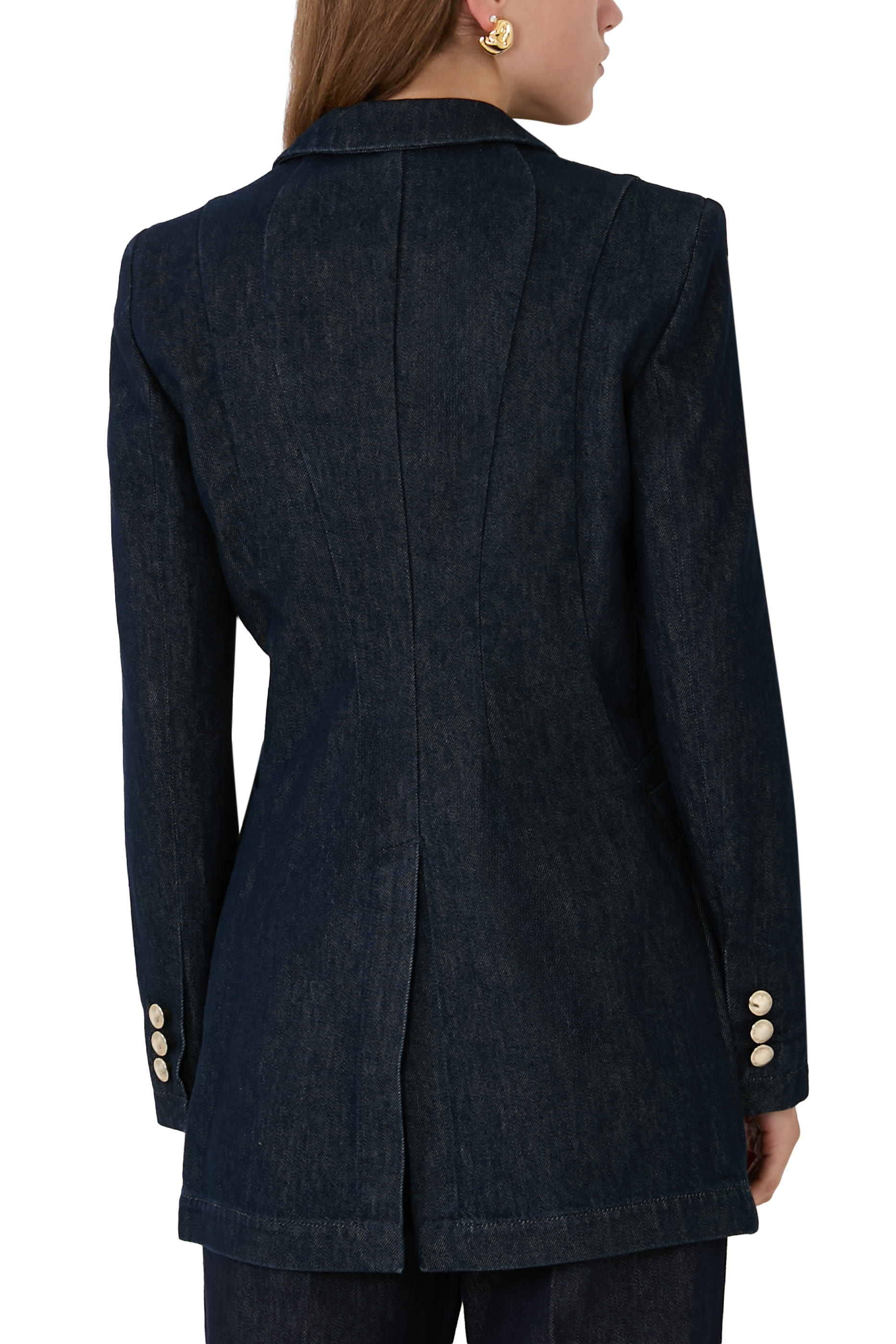 Double-Breasted 11 Oz Denim Blazer