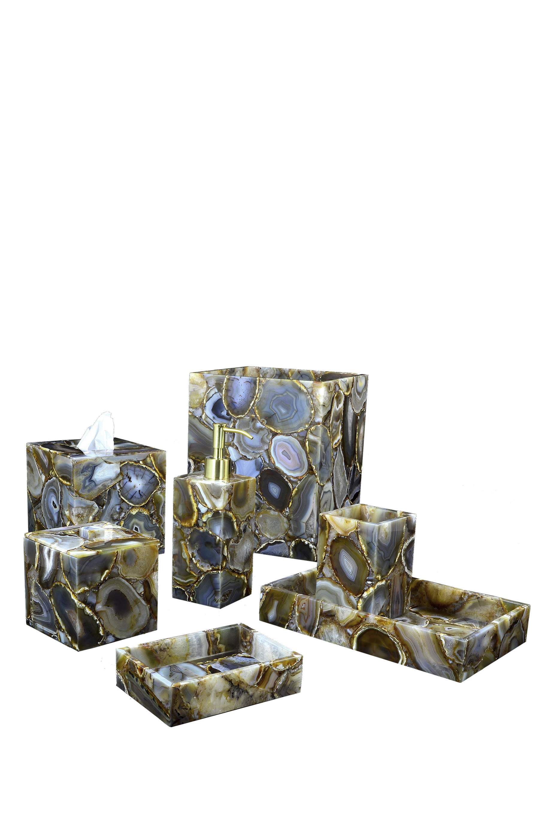 Semi Precious Agate Lotion Pump