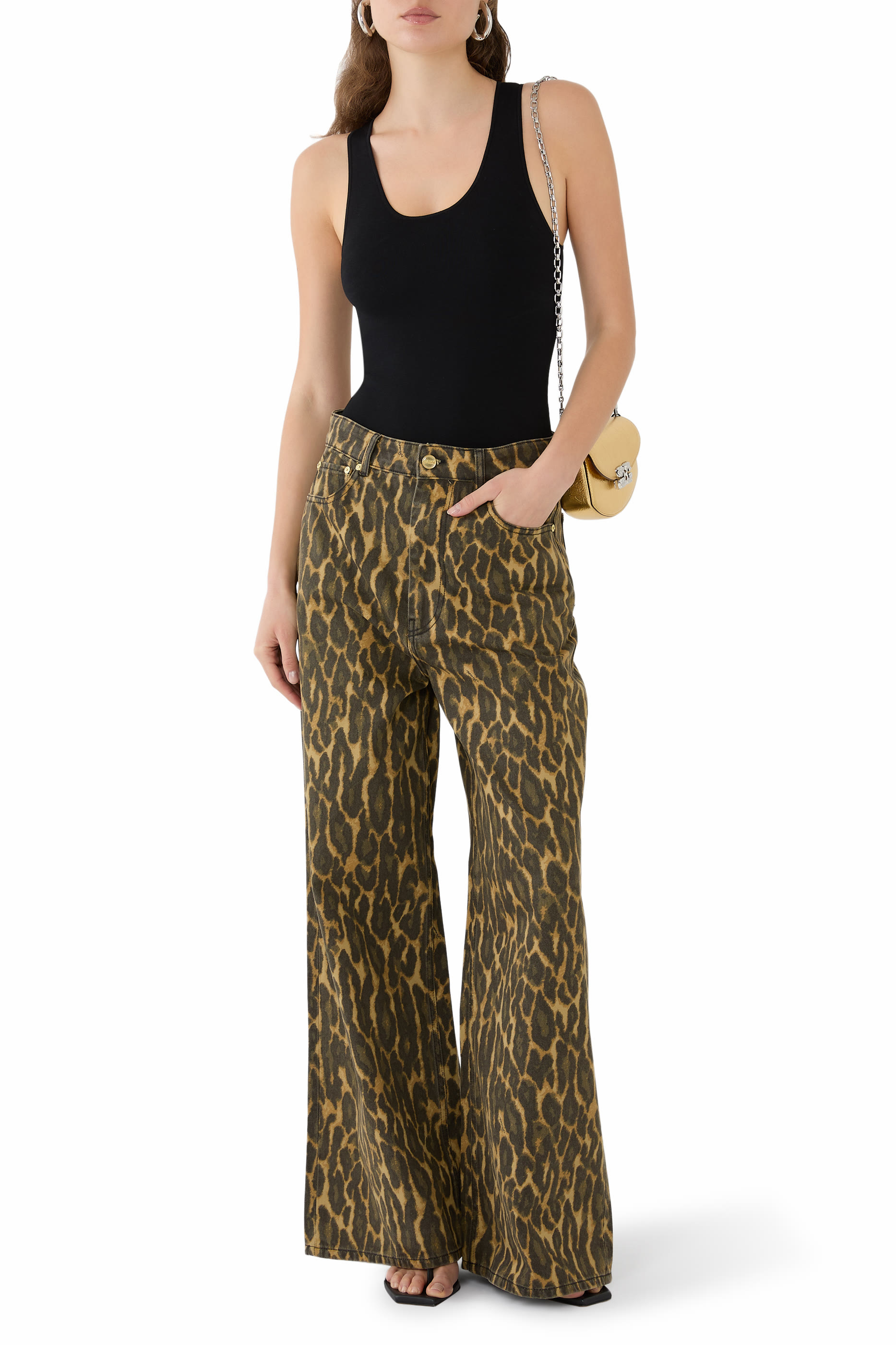 Leopard Baggy Jeans