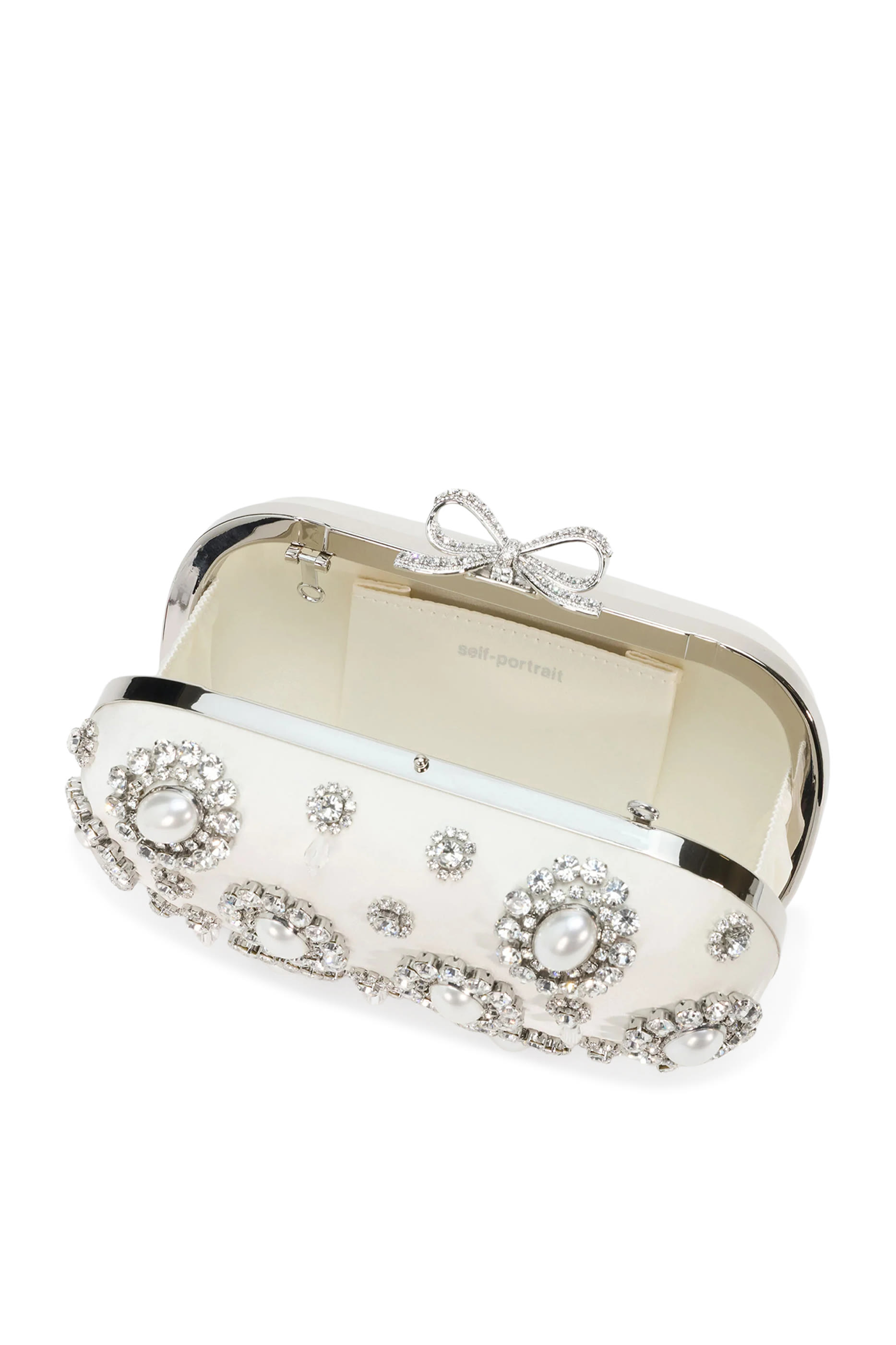  Satin Multi Crystal Clutch Bag