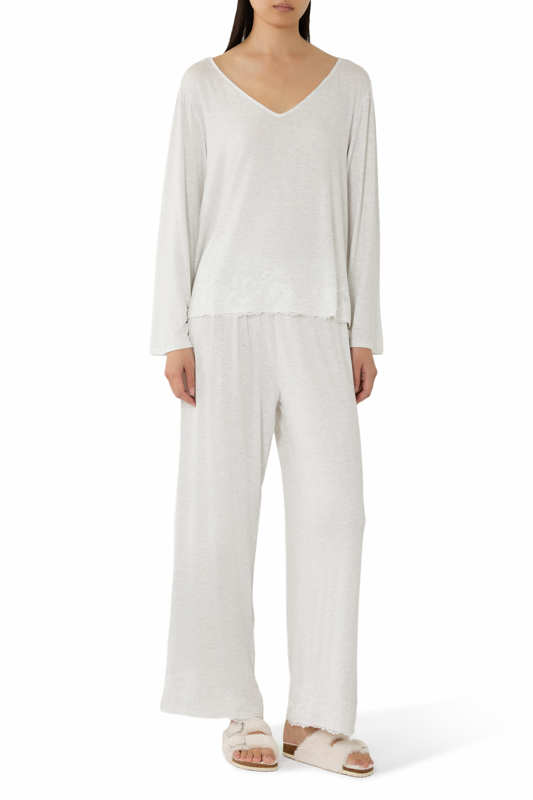 Faux Fur Buckle Cork Slider Slippers