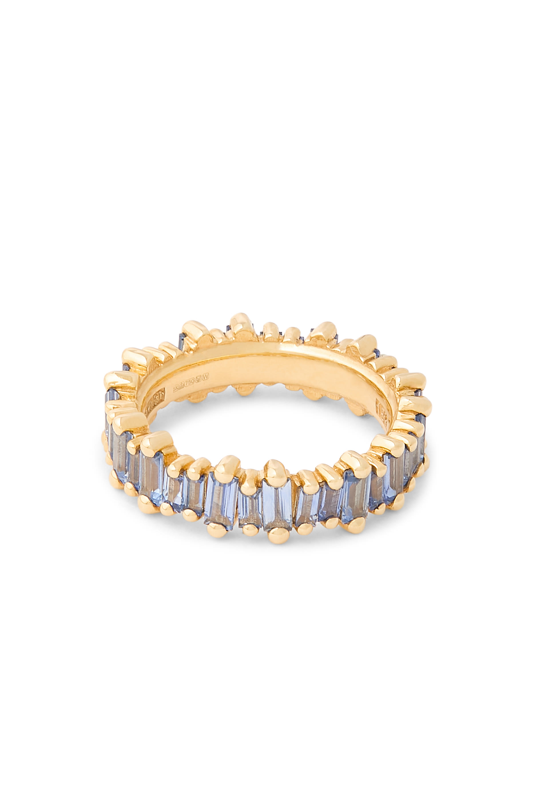 Fireworks Asymmetrical Band, 18k Yellow Gold & Sapphire