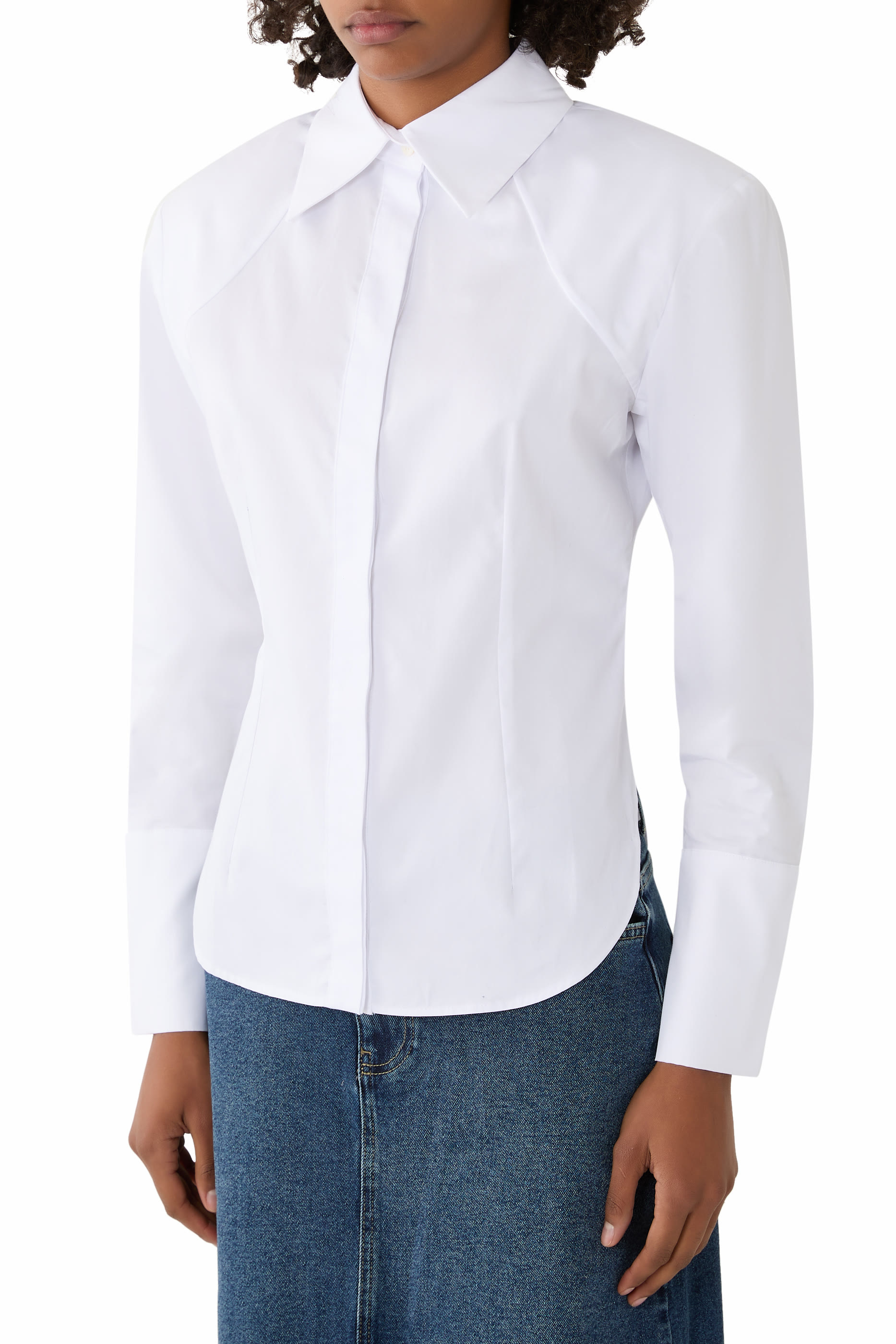 Back-Drape Boxy Shirt