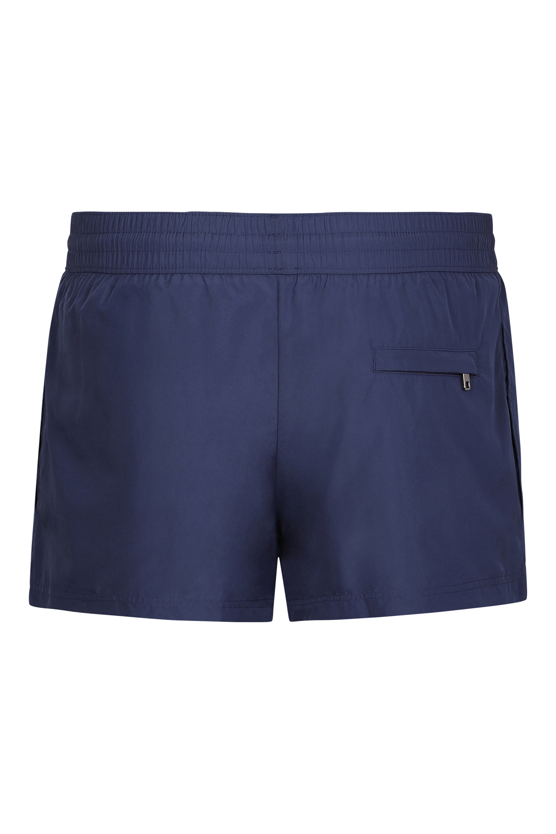 Short Swim Trunks with Branded Tag