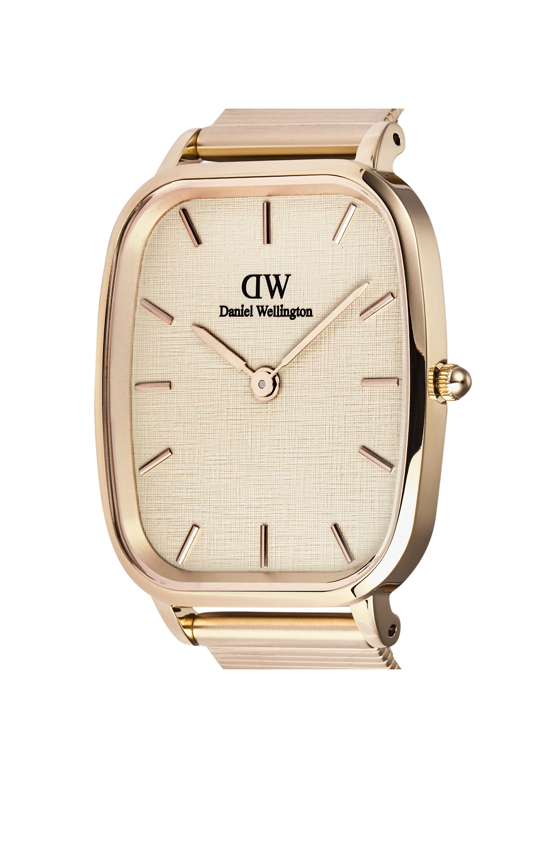 Marlon Wire Linen Watch, Stainless Steel