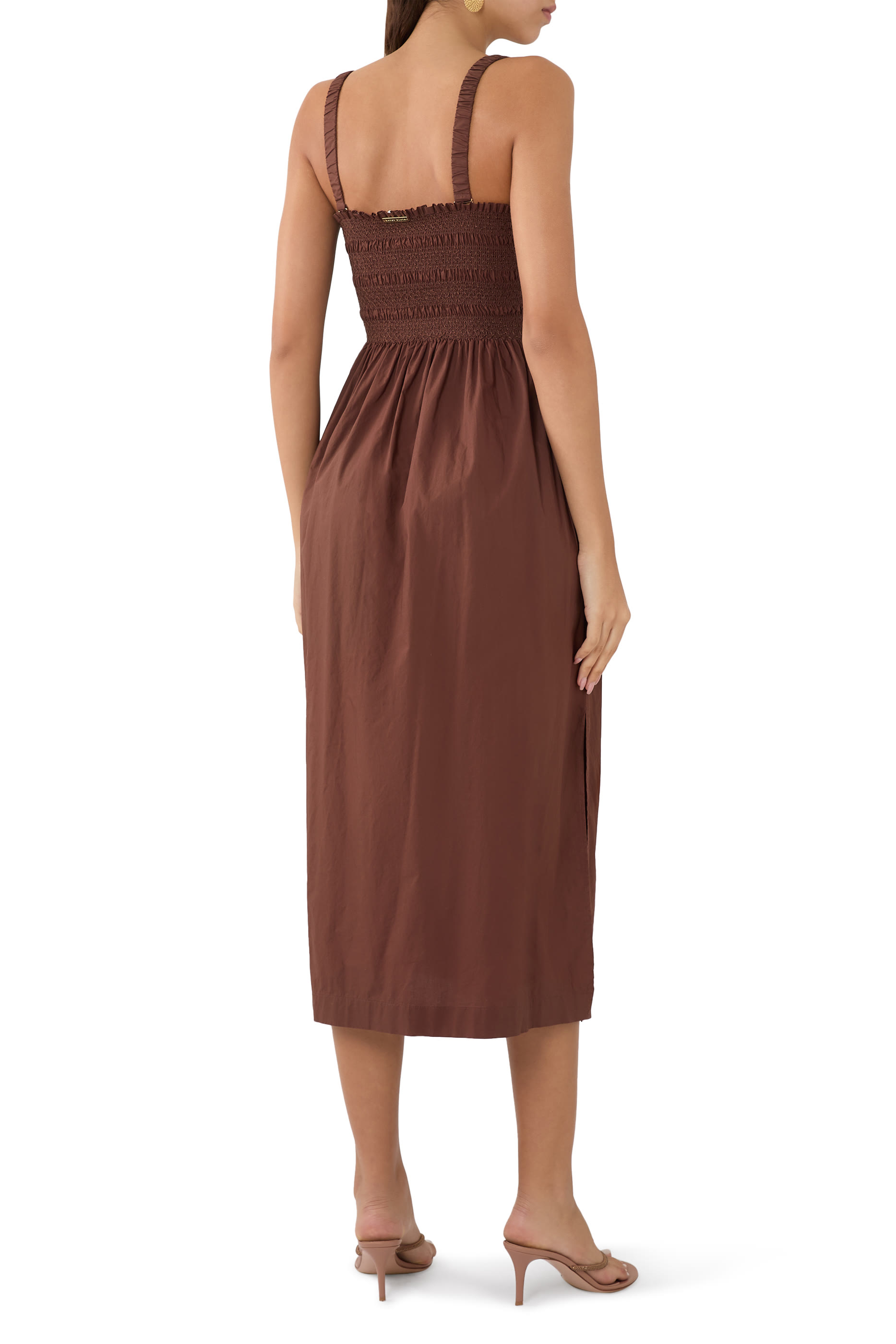 Grasse Shirred Midi Dress