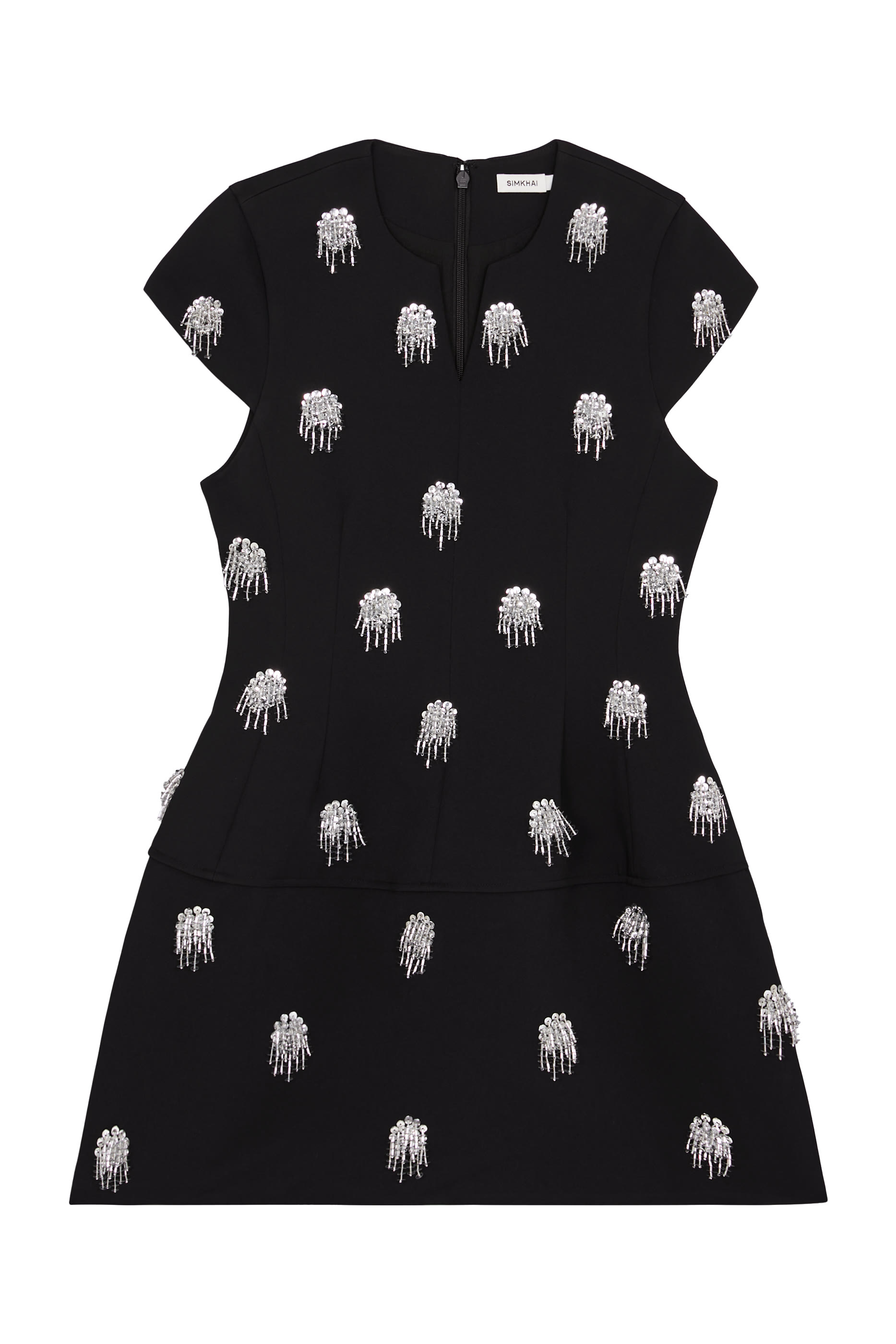  Bethanie Twill Embellished Mini Dress