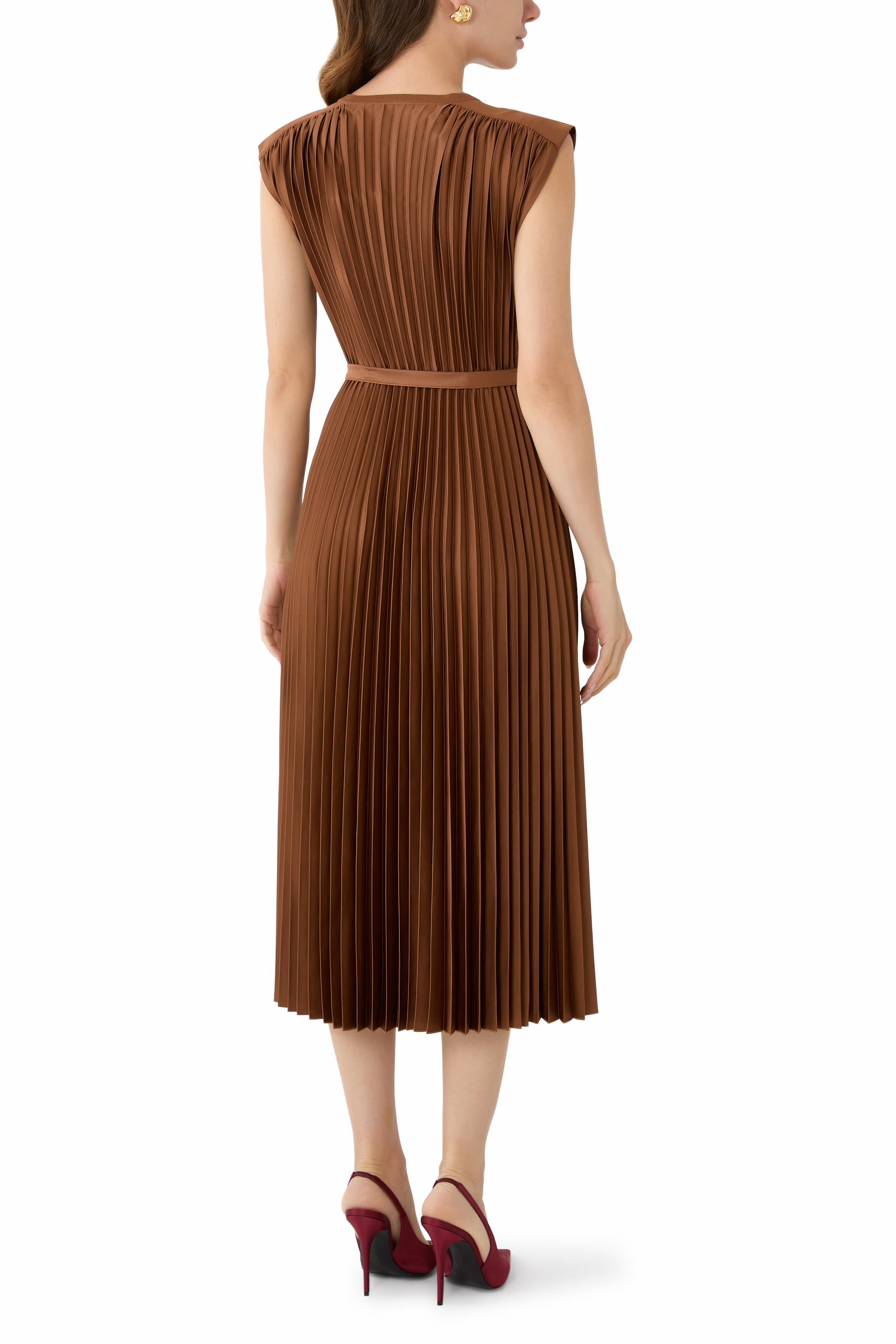  Volta Knit Weave Pliss&eacute; Dress