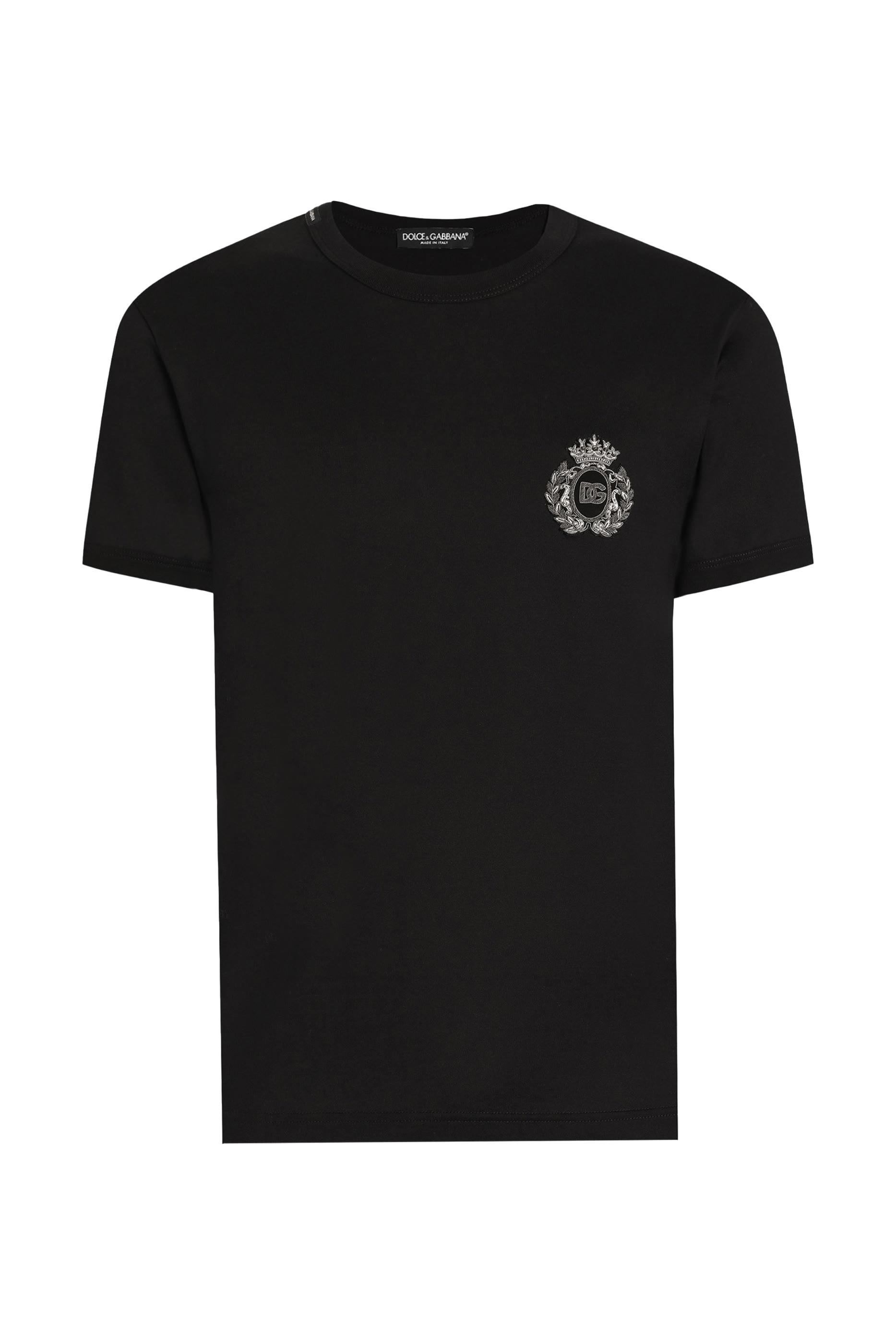 Cotton T-Shirt with Heraldic Patch
