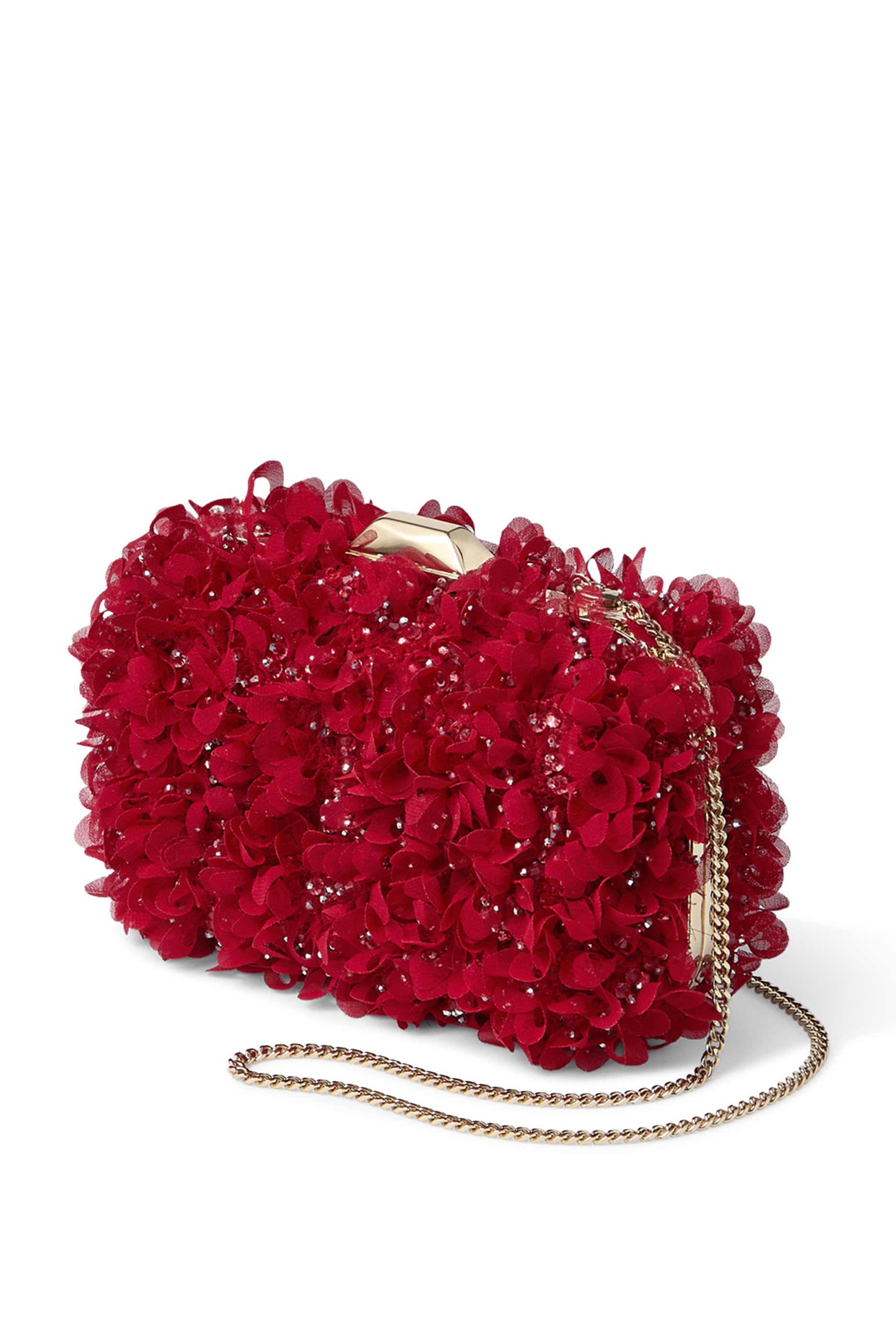 Petal Embroidery Clutch Bag