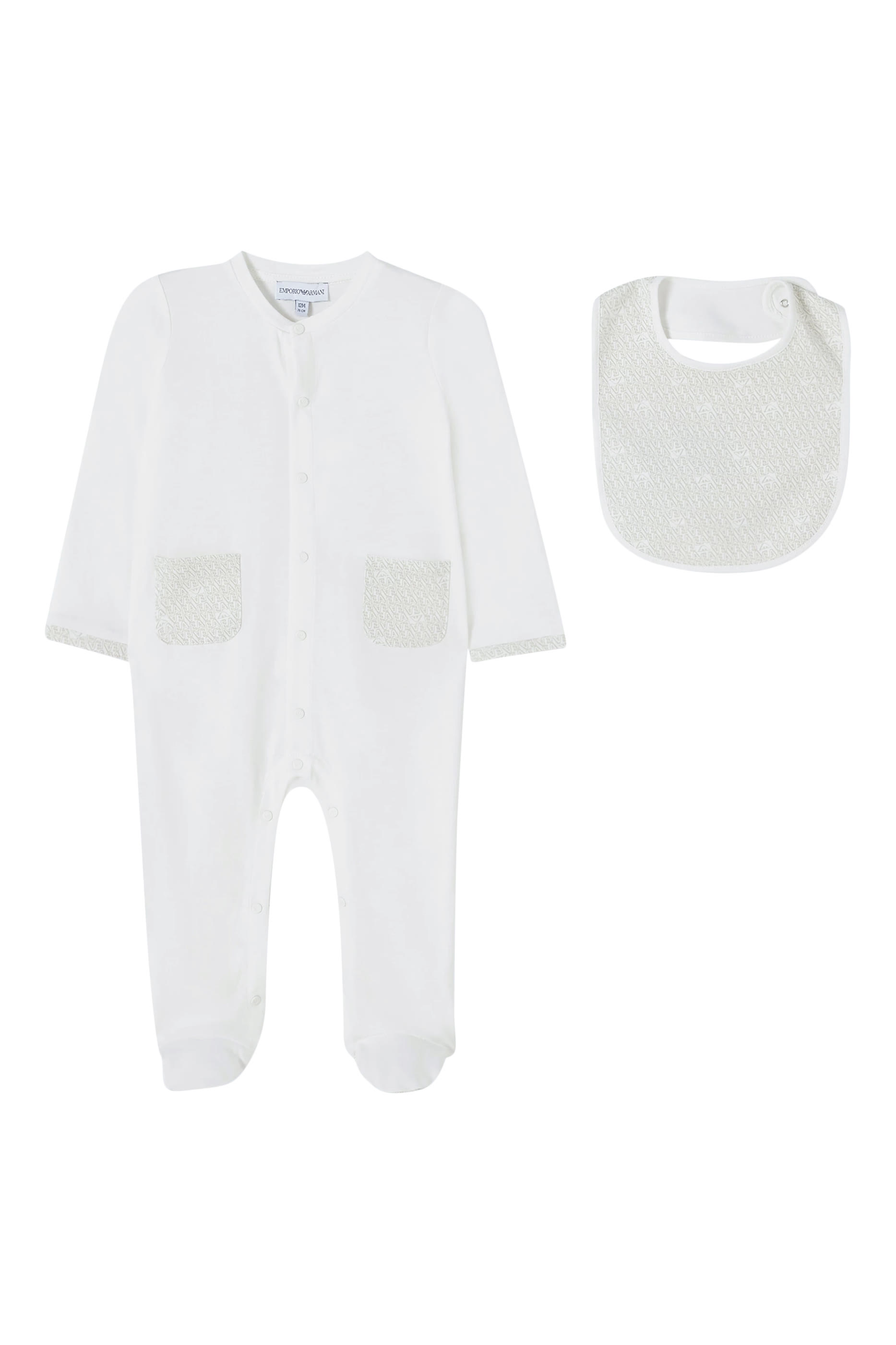 Kids Eagle Logo Sleepsuit and Bib Set