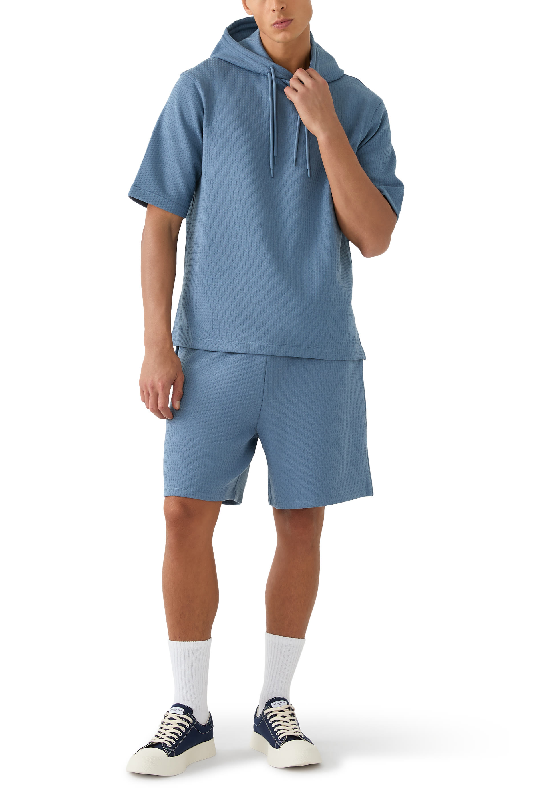 Oversized Jersey Hooded Sweatshirt