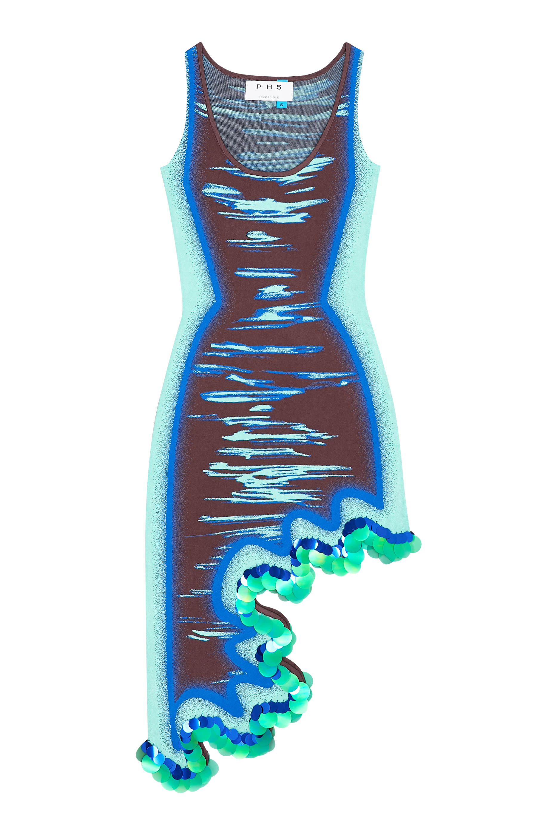 Robin Reversible Wavy Dress with Sequins