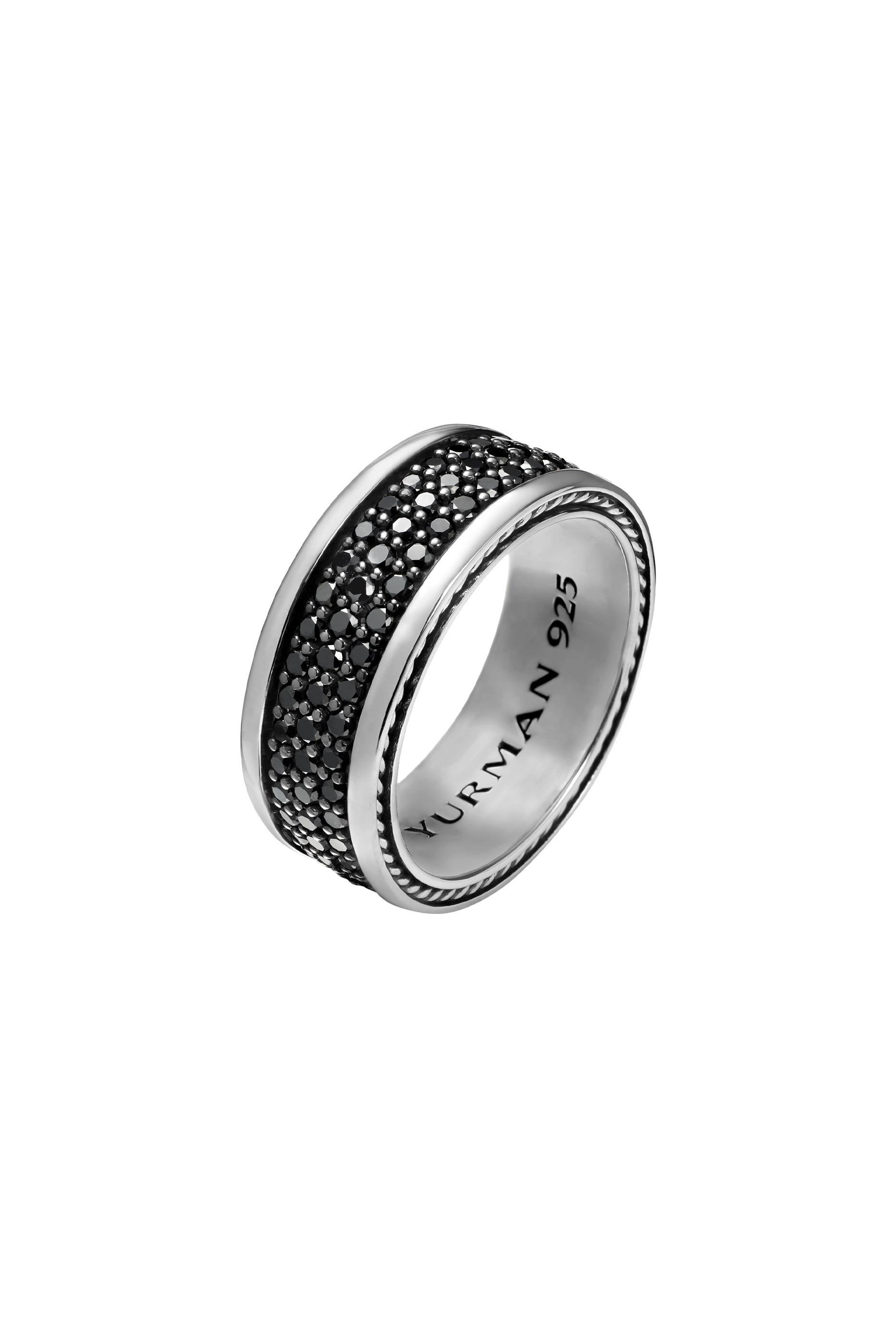 Streamline&reg; Three Row Band Ring, Sterling Silver & Diamonds