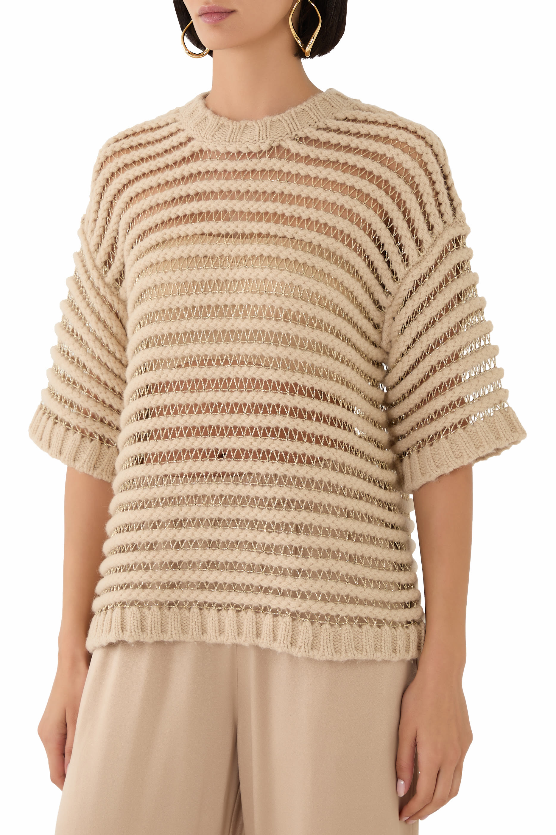 Boxy Crew Neck Sweater