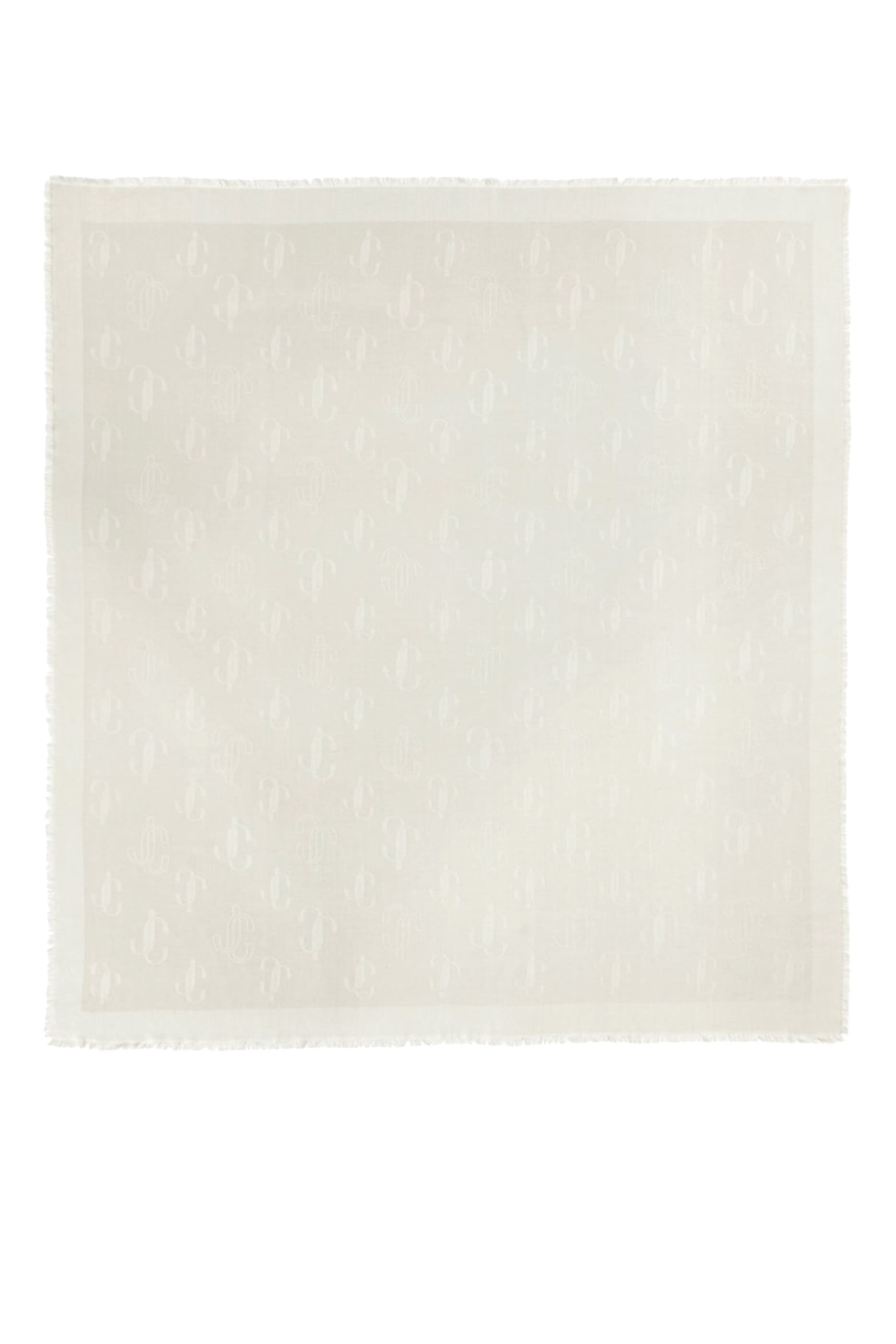 Emani Latte Silk And Wool Jacquard Shawl