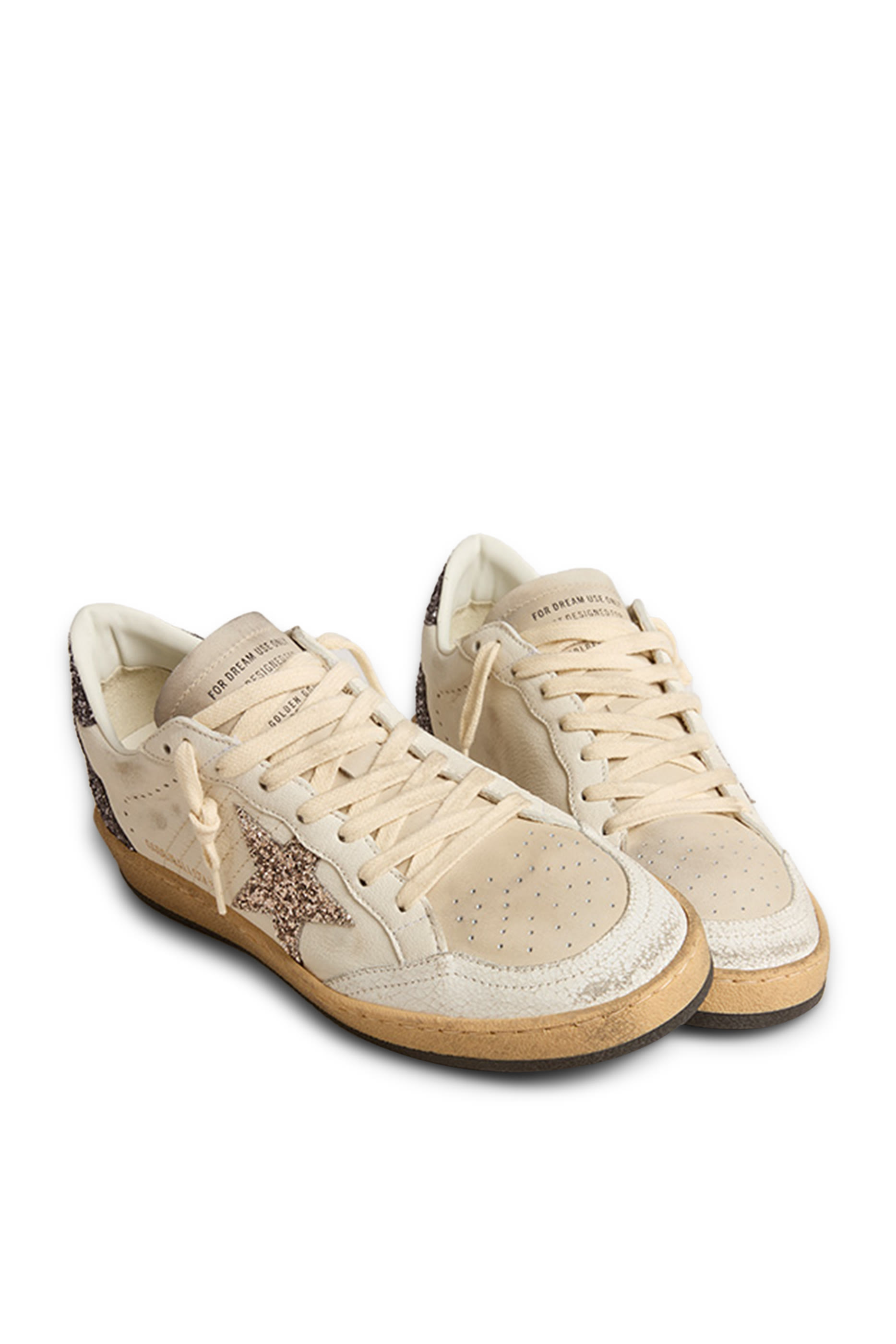 Ball Star Glittered Leather Sneakers